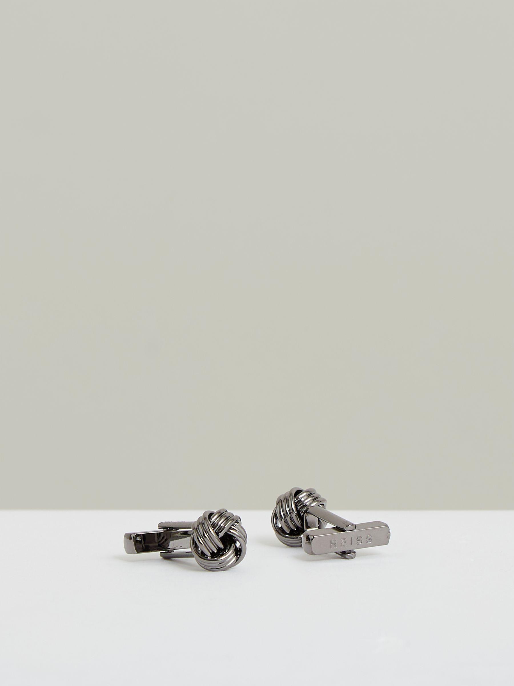 Knot Cufflinks in Gunmetal Product Image