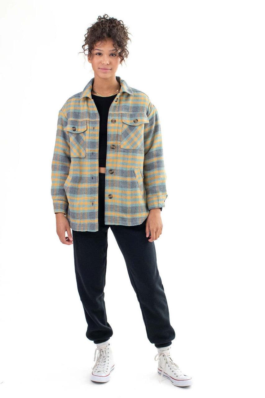 Mint Heavy Plaid Jacket Product Image