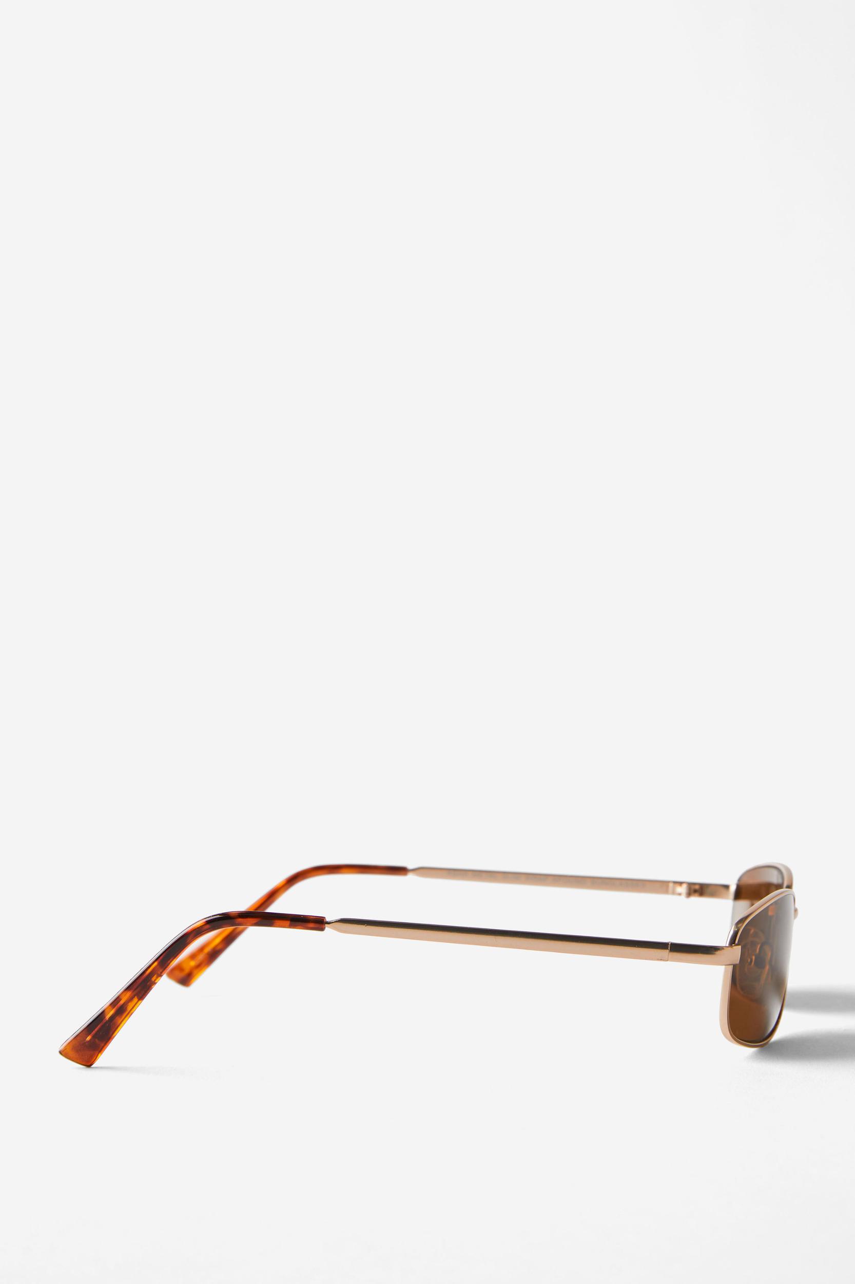 Asha Metal Slim Wrap Around Sunglasses Product Image