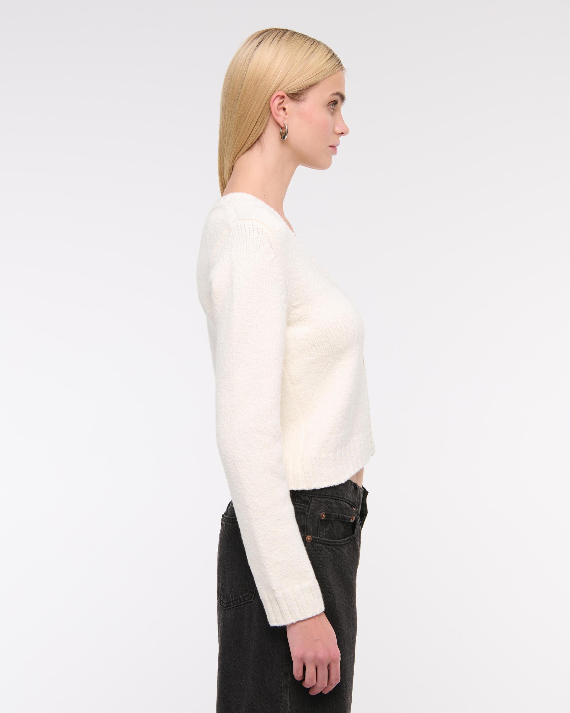 Textural Y-Neck Cardigan Product Image