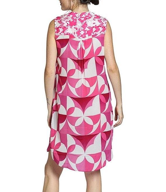 APNY Woven Printed V-Neck Sleeveless Sheath Dress Product Image