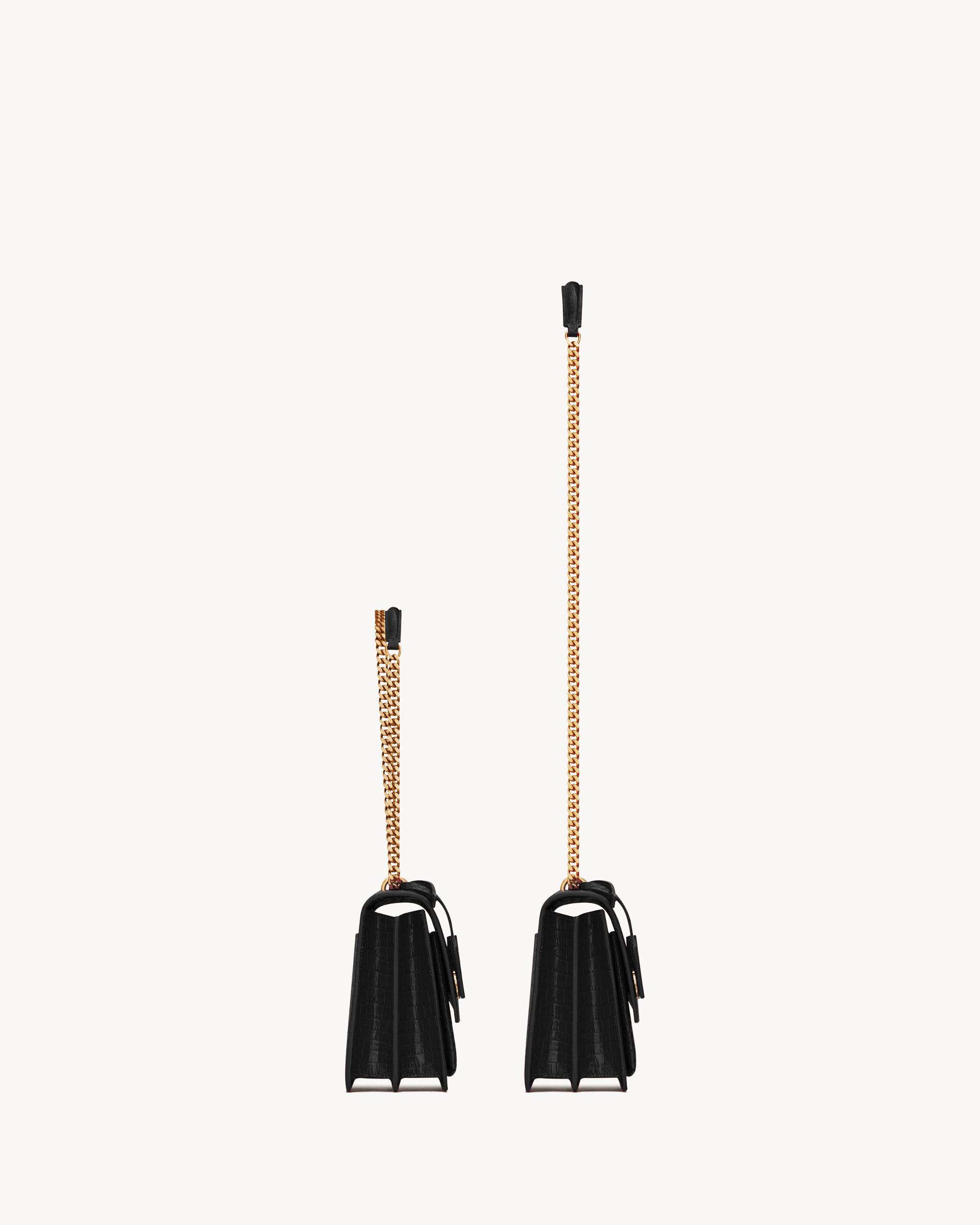 SUNSET MEDIUM IN CROCODILE-EMBOSSED LEATHER Product Image