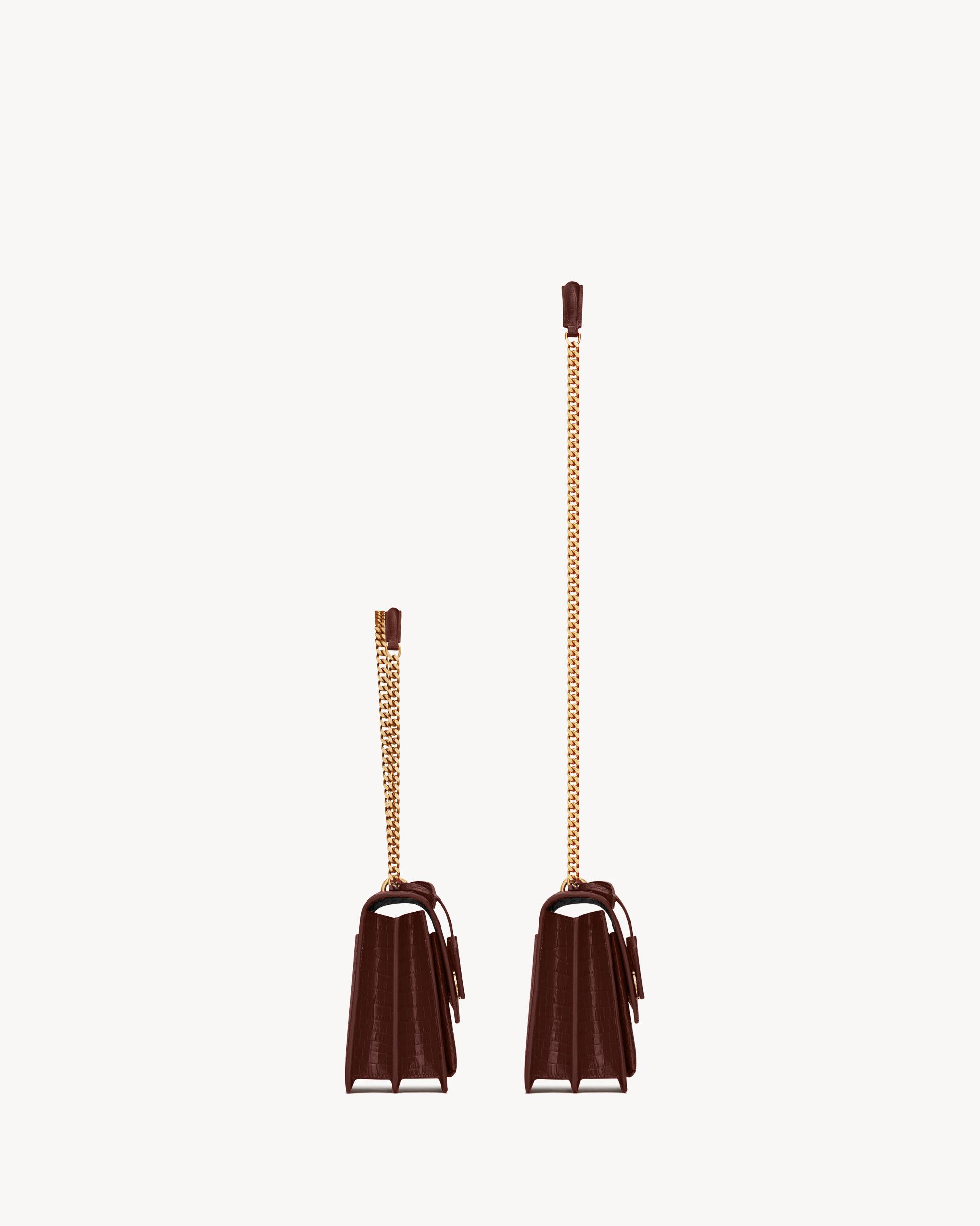 SUNSET MEDIUM IN CROCODILE-EMBOSSED LEATHER Product Image