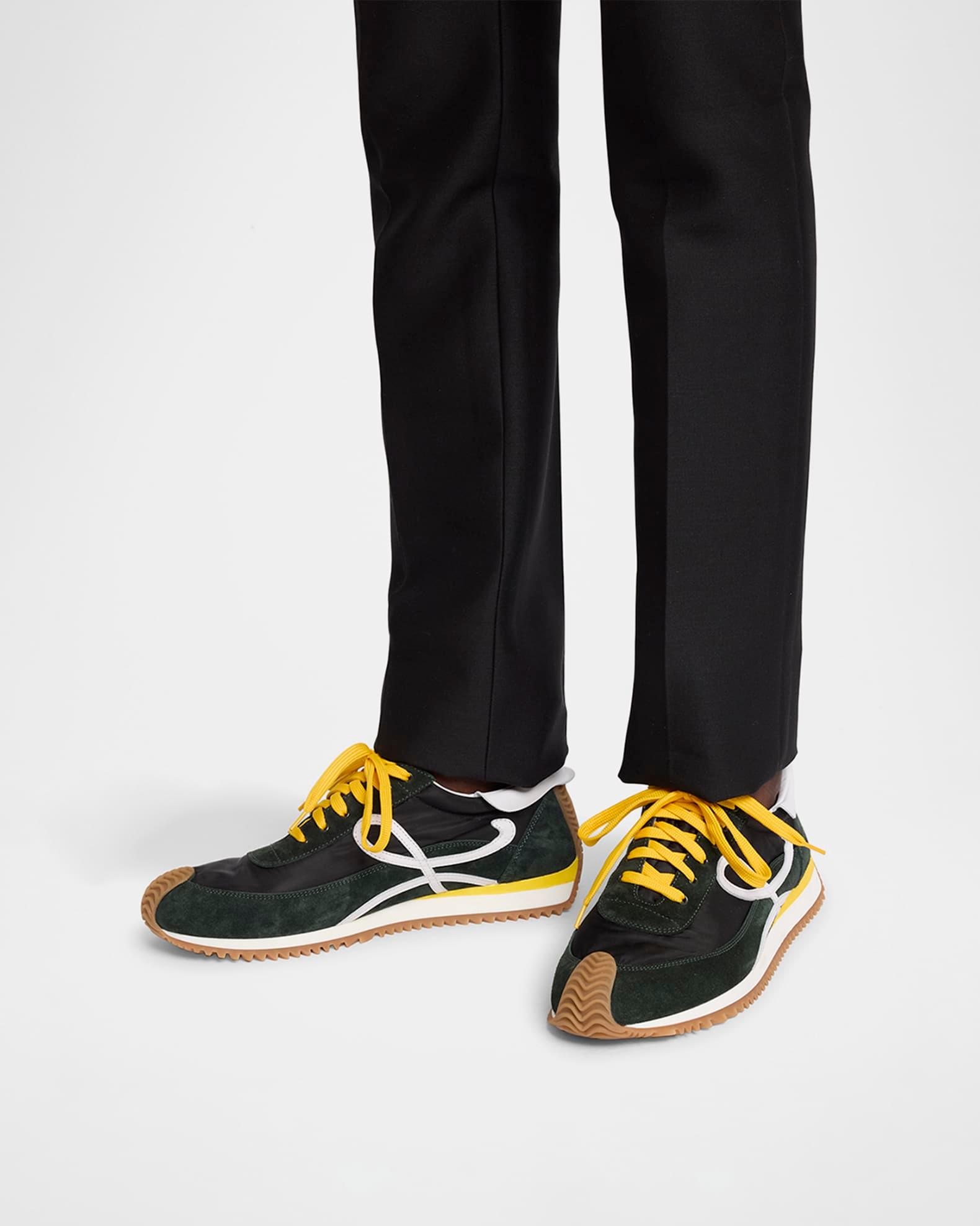 Men's Flow Runner 2.0 Nylon and Suede Low-Top Sneakers Product Image