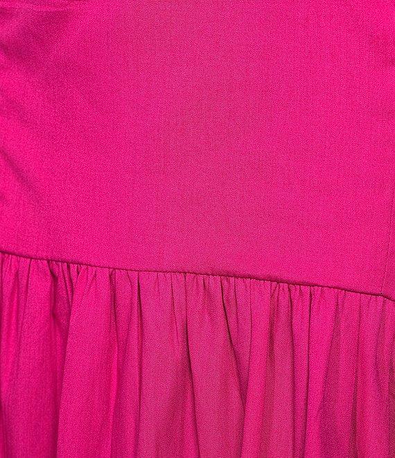 Adrianna by Adrianna Papell One Shoulder Sleeveless 3D Flower Tiered Midi Dress Product Image