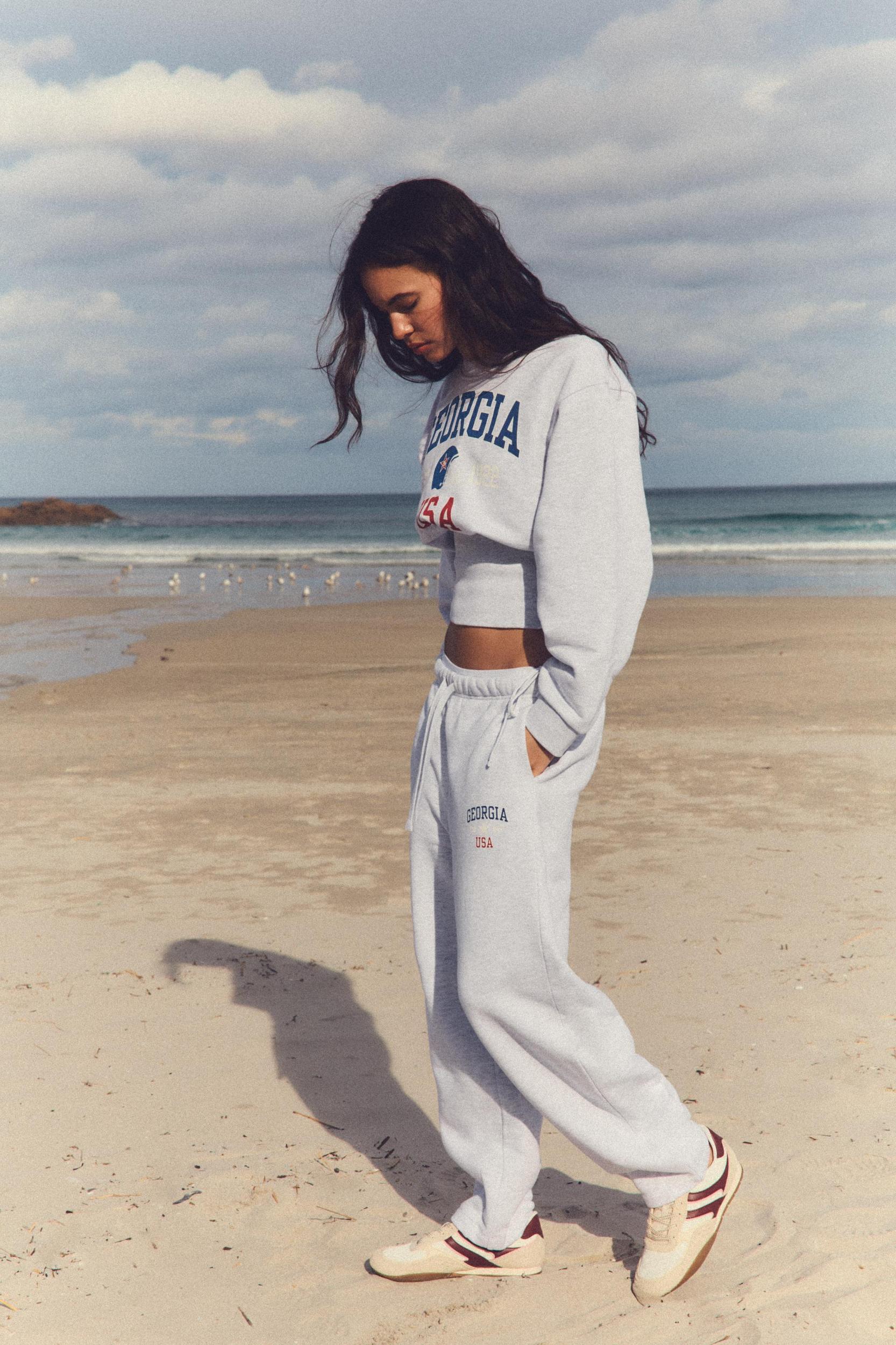 TEXT DETAIL PLUSH PANTS Product Image