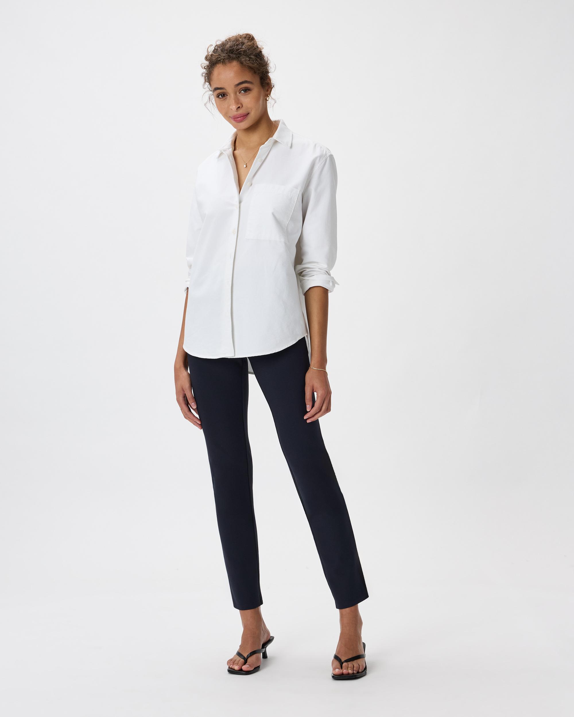 Quince | Women's Ultra-Stretch Ponte Straight Leg Pants Petite Rayon Product Image