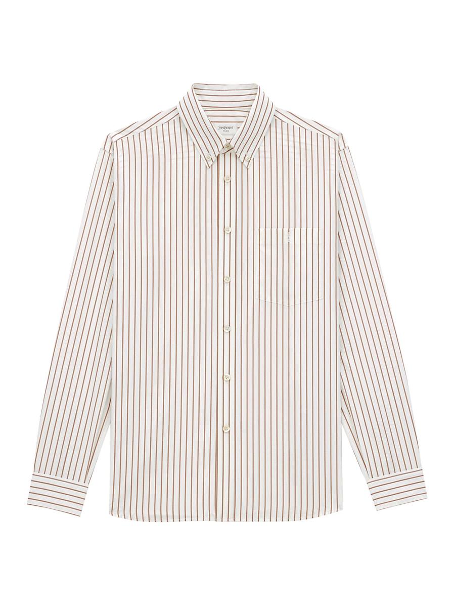 Womens Cassandre Shirt in Striped Cotton Poplin Product Image