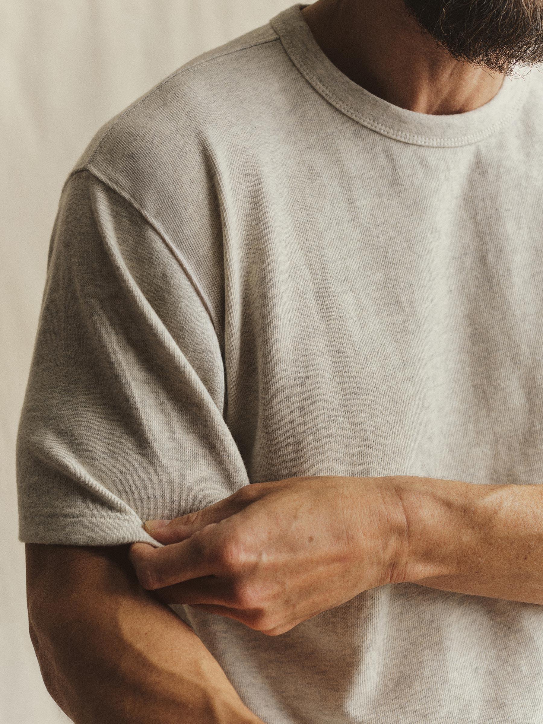 Heather Oat Field-Spec 90S Boxy Heavy Tee Product Image