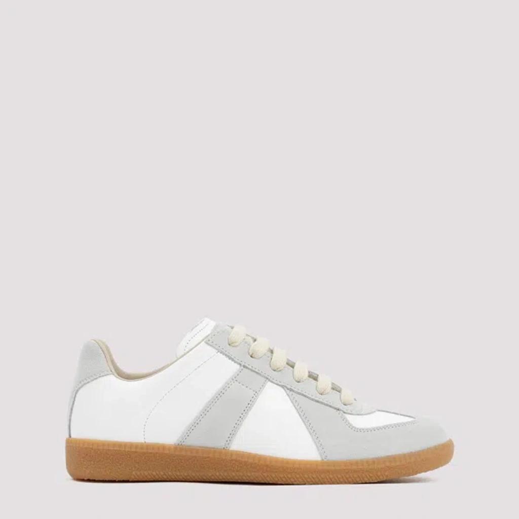 MAISON MARGIELA Replica Leather And Suede Sneakers In White Product Image