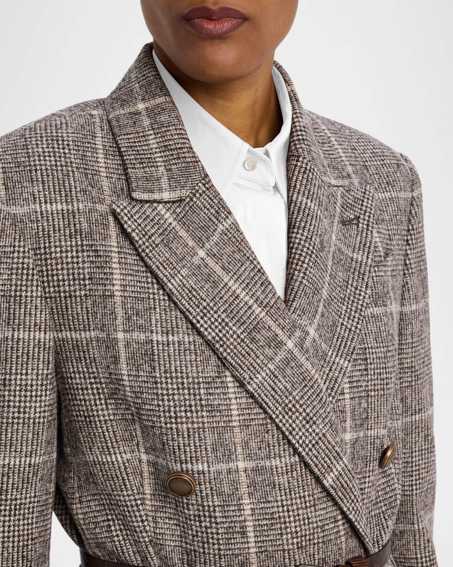 Windowpane Double-Breasted Jacket Product Image