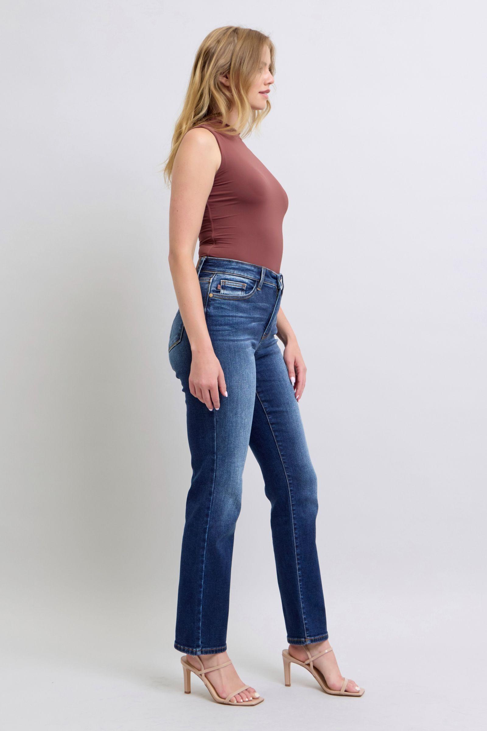 Jennifer Mid-Rise Washed Straight Leg Judy Blue Jeans - ONLINE EXCLUSIVE! Product Image