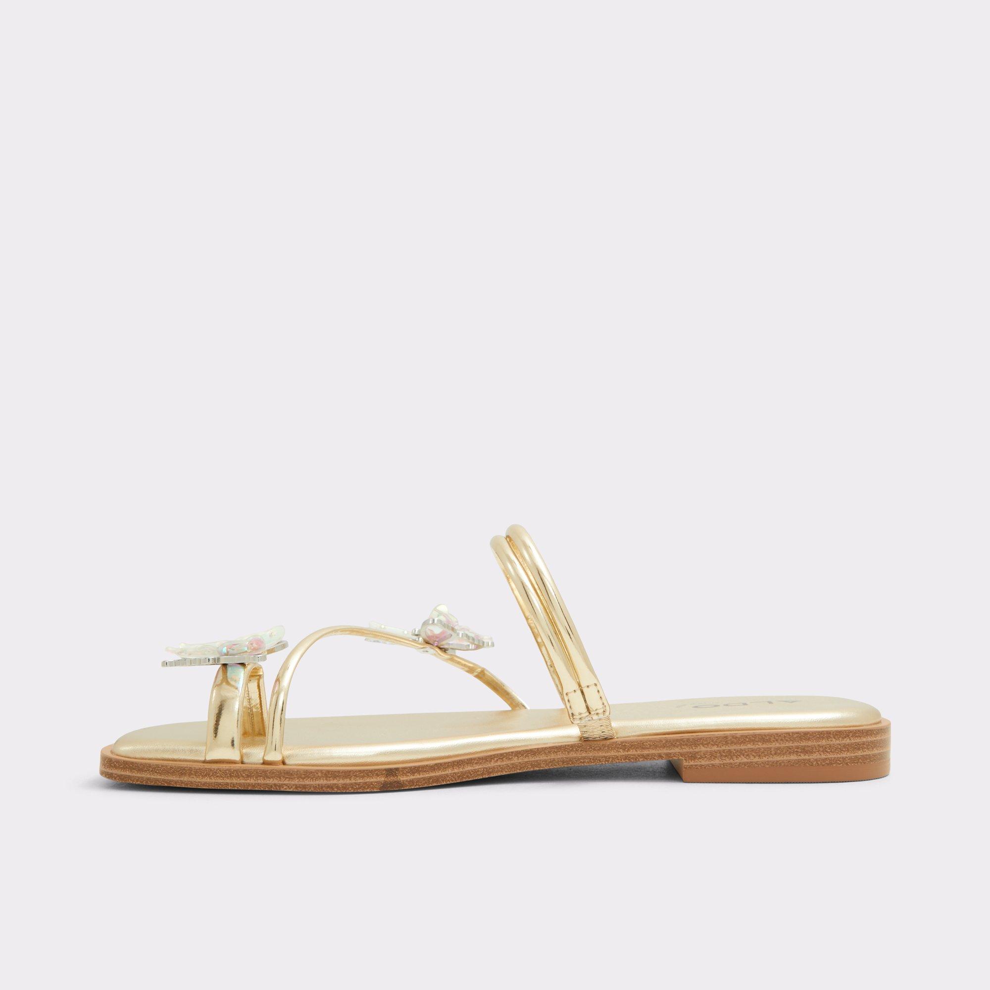 Glasswing Gold Women's Flat Sandals | ALDO US Product Image