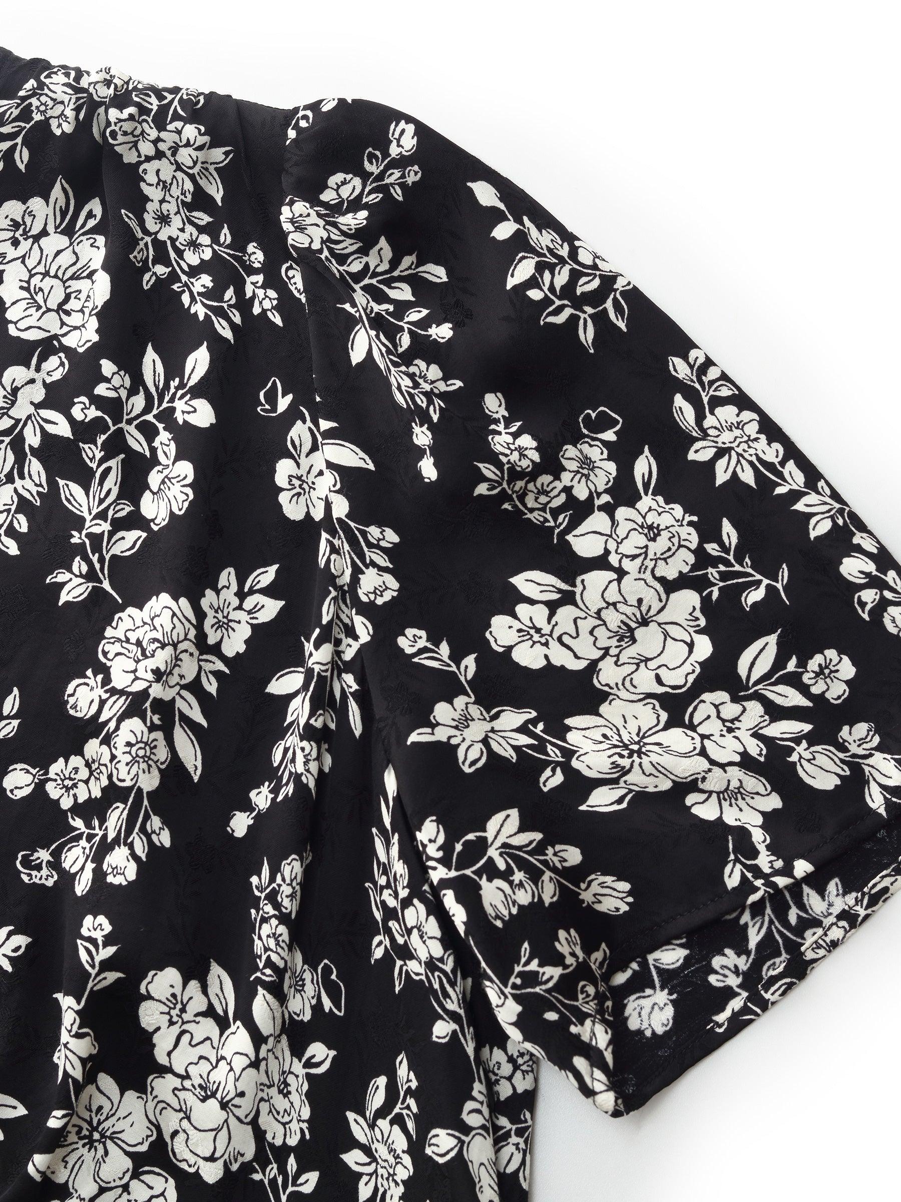 Floral Print Twist Front Women Midi Dress Product Image