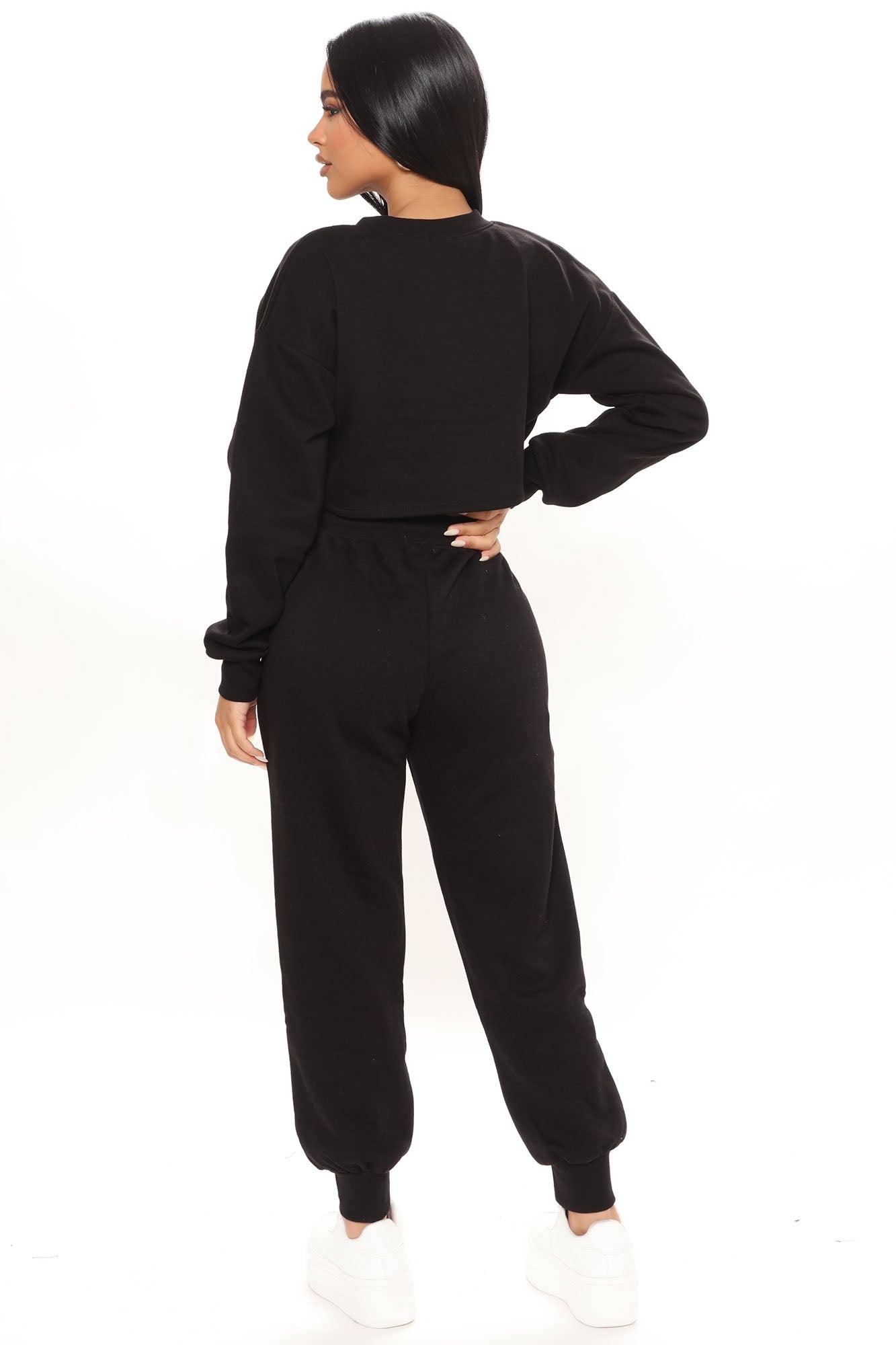 Doing Things Jogger Set - Black Product Image