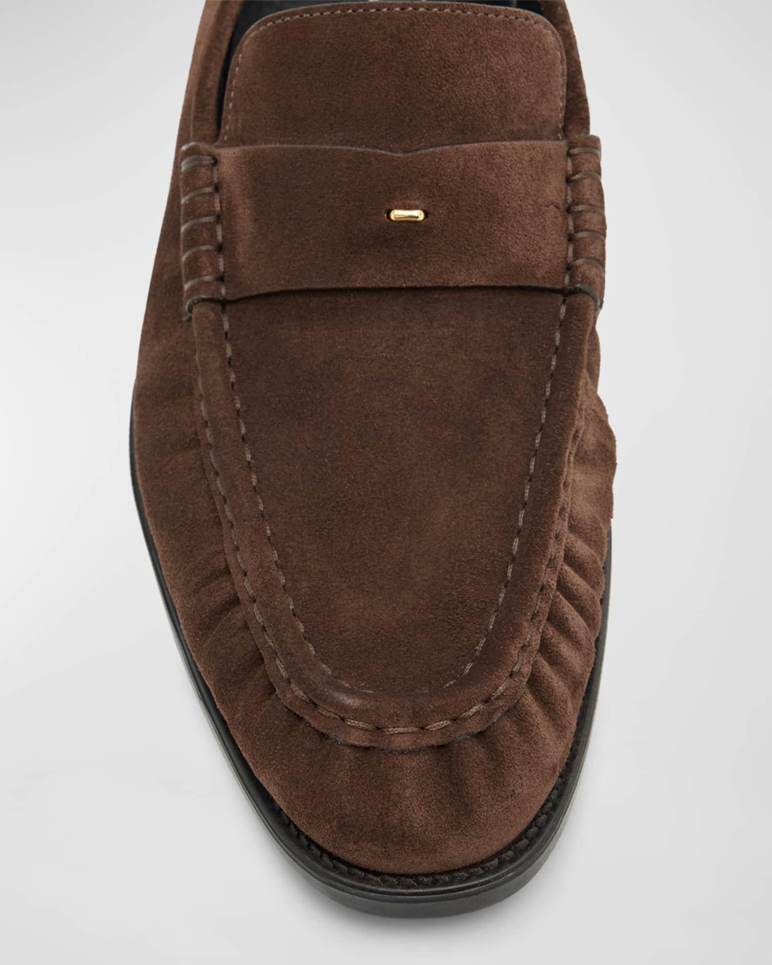 Men's Suede Penny Loafers Product Image