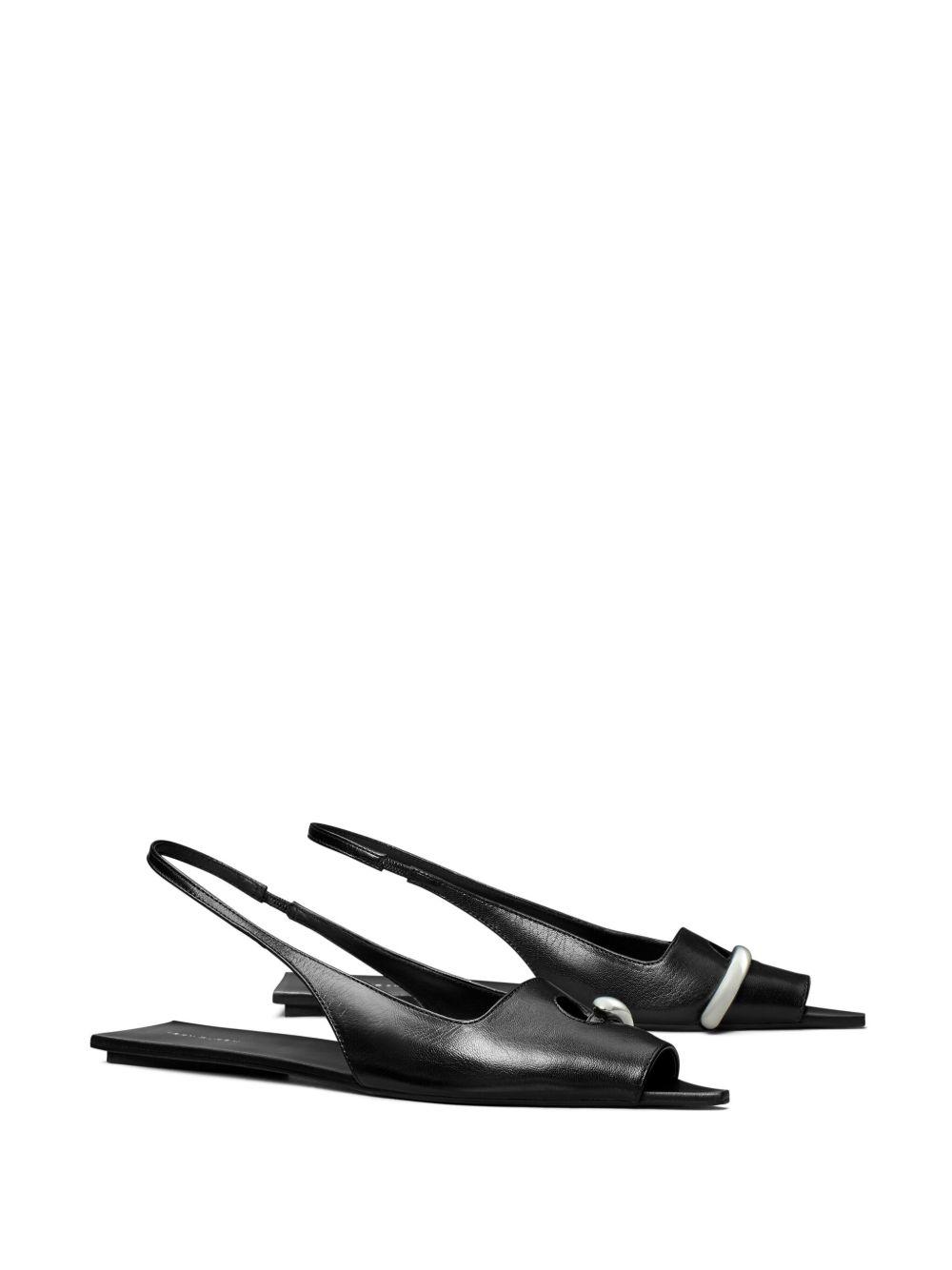 Pierced slingback sandals Product Image