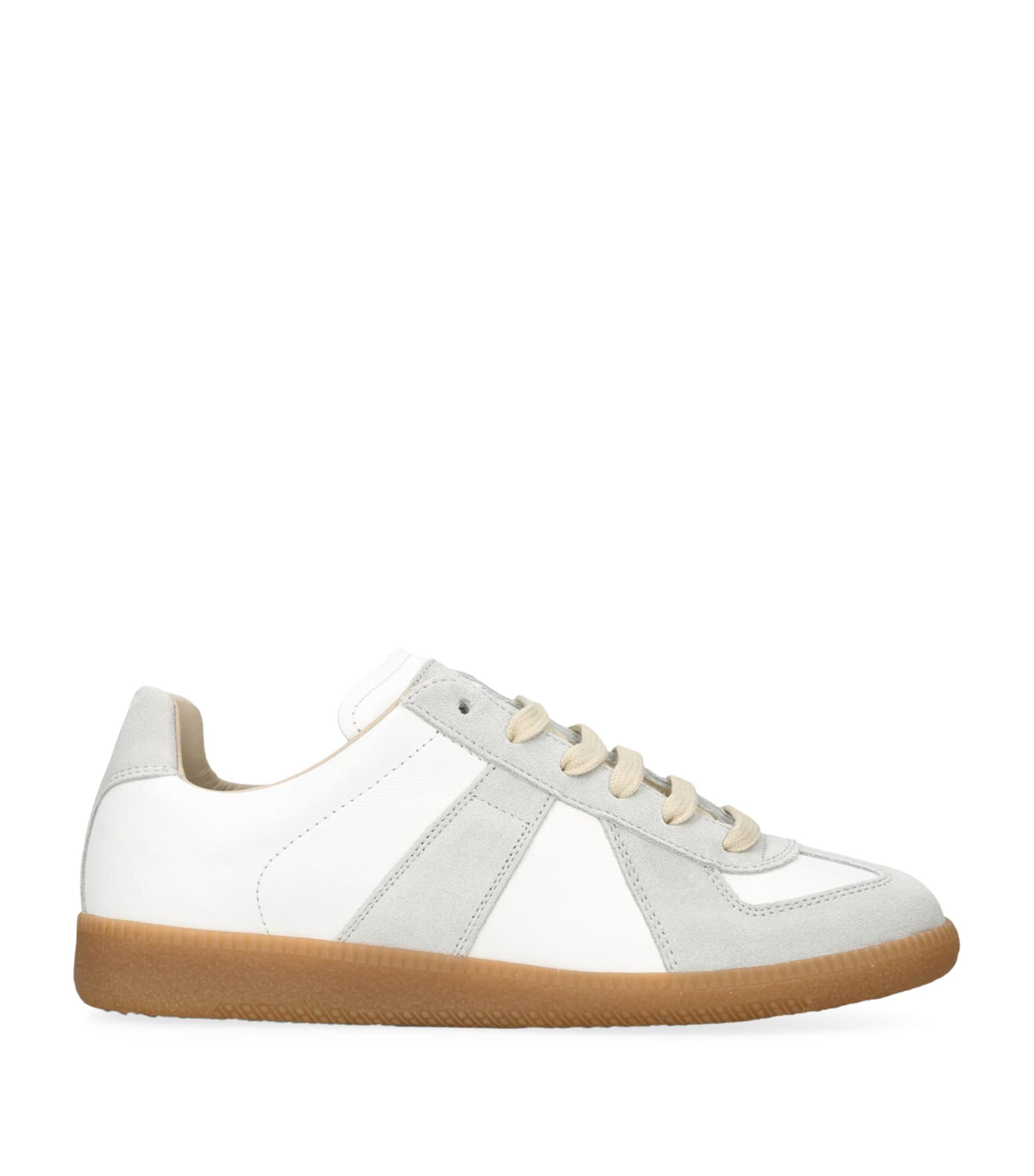 MAISON MARGIELA Replica Leather And Suede Sneakers In White Product Image