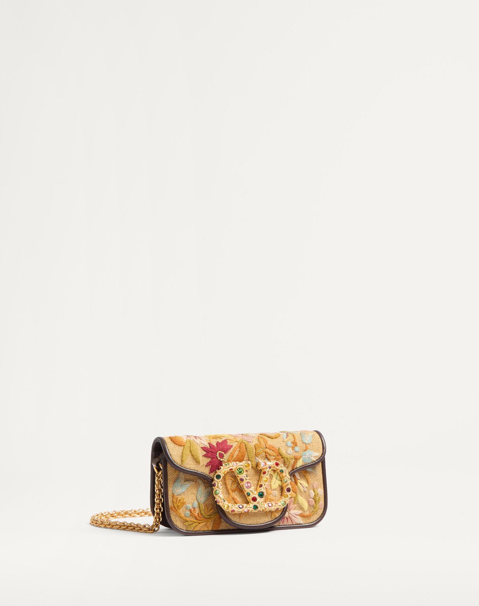 Valentino Garavani Locò Small Shoulder Bag Embroidered With Jewel Logo Product Image