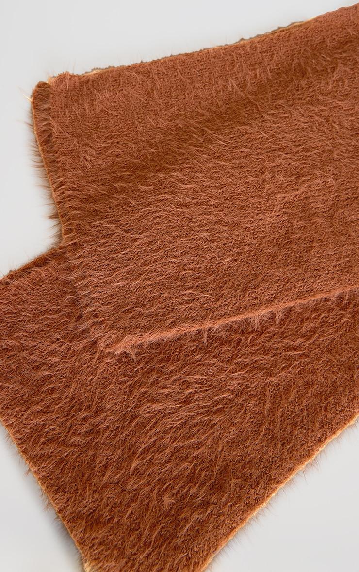 Chocolate Eyelash Knit Rib Scarf Product Image