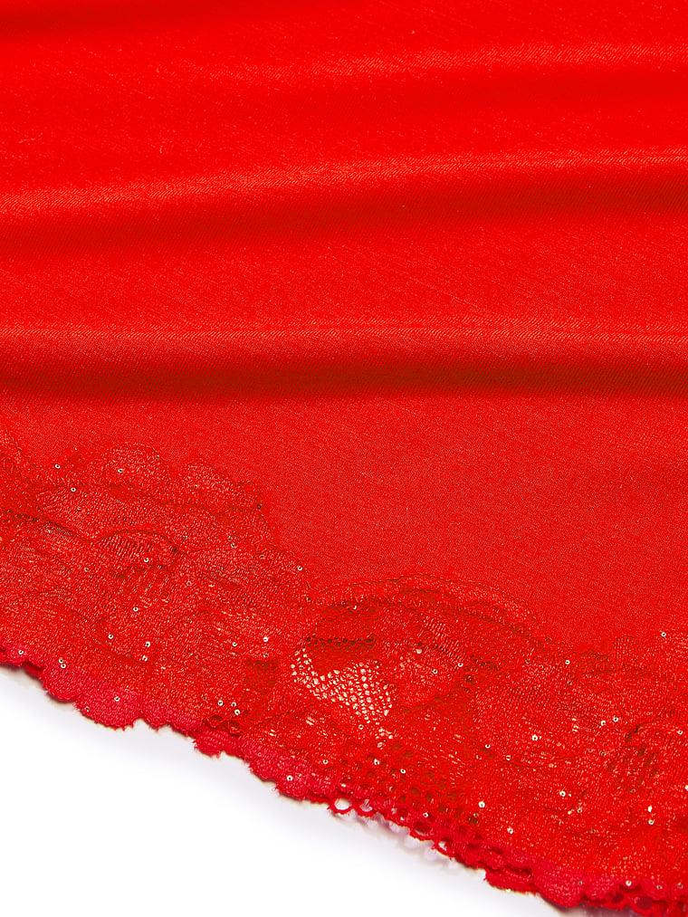 Modal Soft & Lace Trim Straight-Neck Slip Dress Product Image