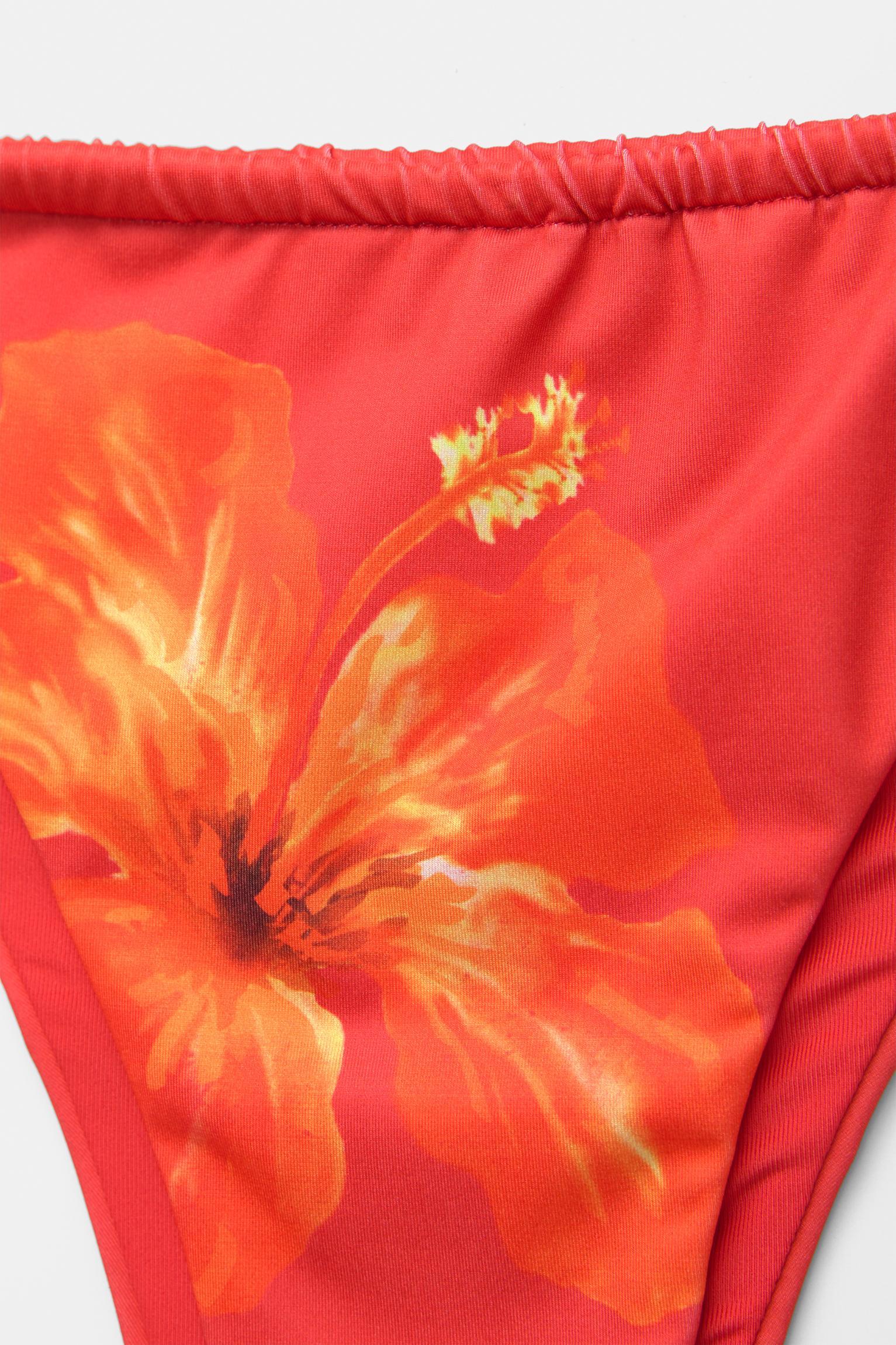 Floral bikini bottoms with gathered detail Product Image