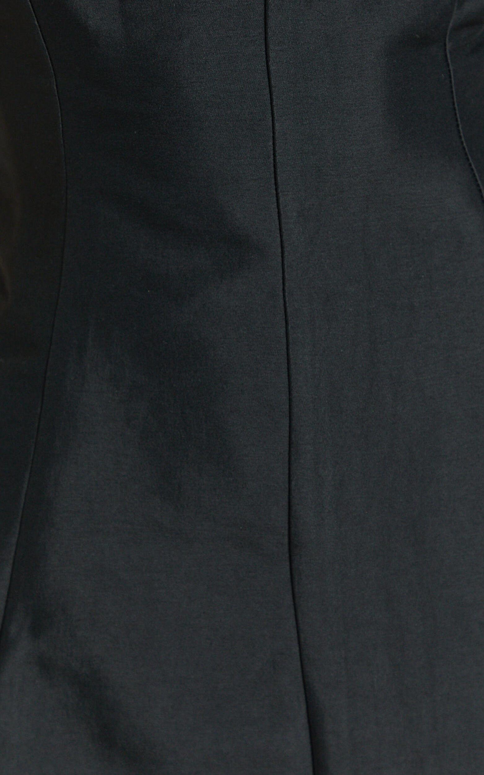 Sheeran Mini Dress - Plunge A Line Dress in Black Product Image