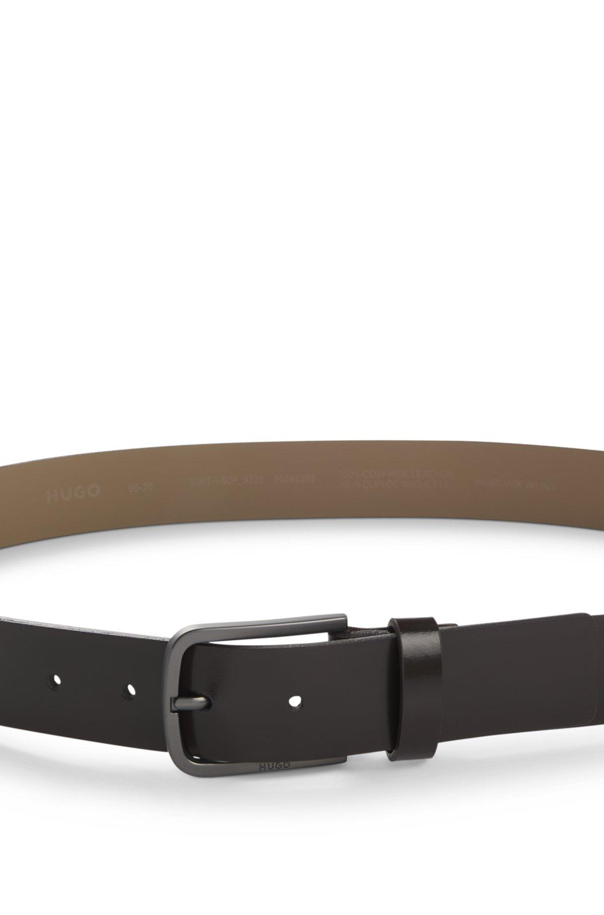 Italian-made belt in brush-off leather Product Image