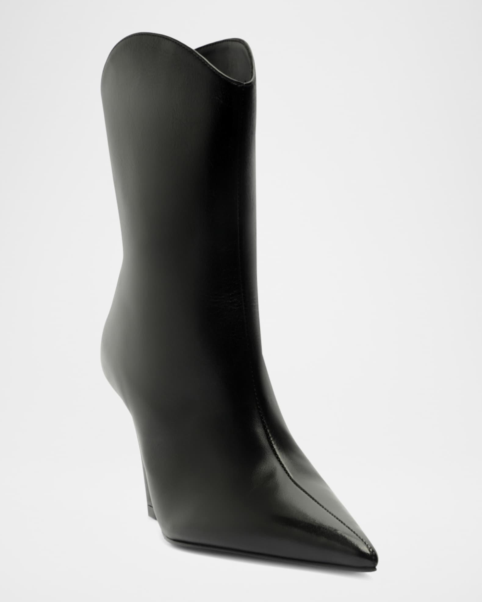 Maryann Leather Curve Booties Product Image