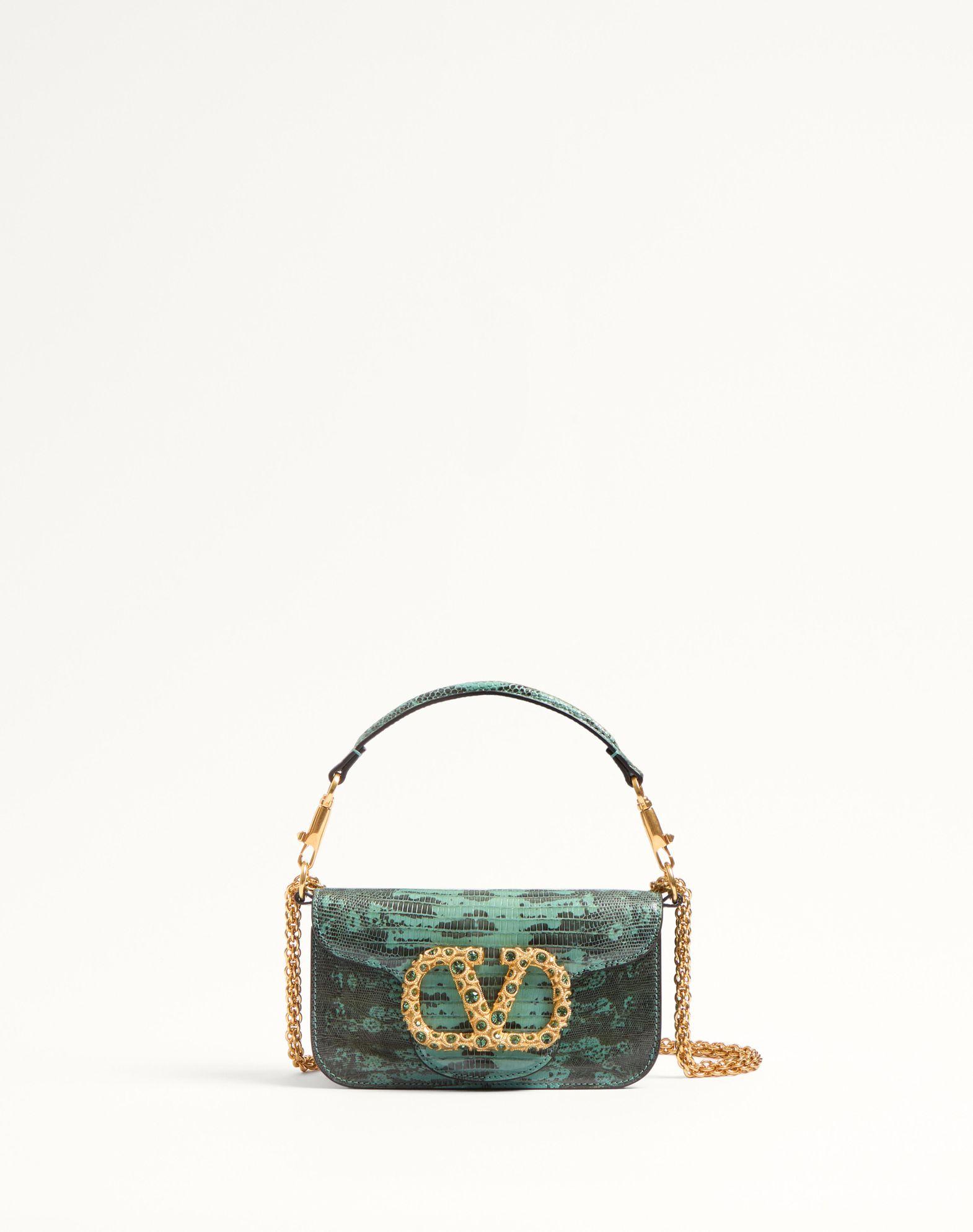 Valentino Garavani Locò Small Shoulder Bag In Tejus With Jewel Logo Product Image
