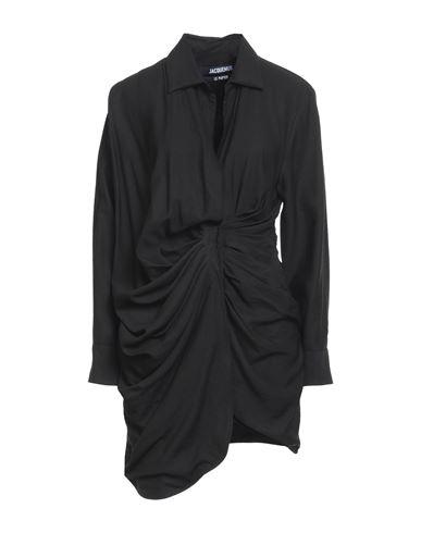 JACQUEMUS La Robe Bahia Viscose Jersey Mini Dress In Black Product Image