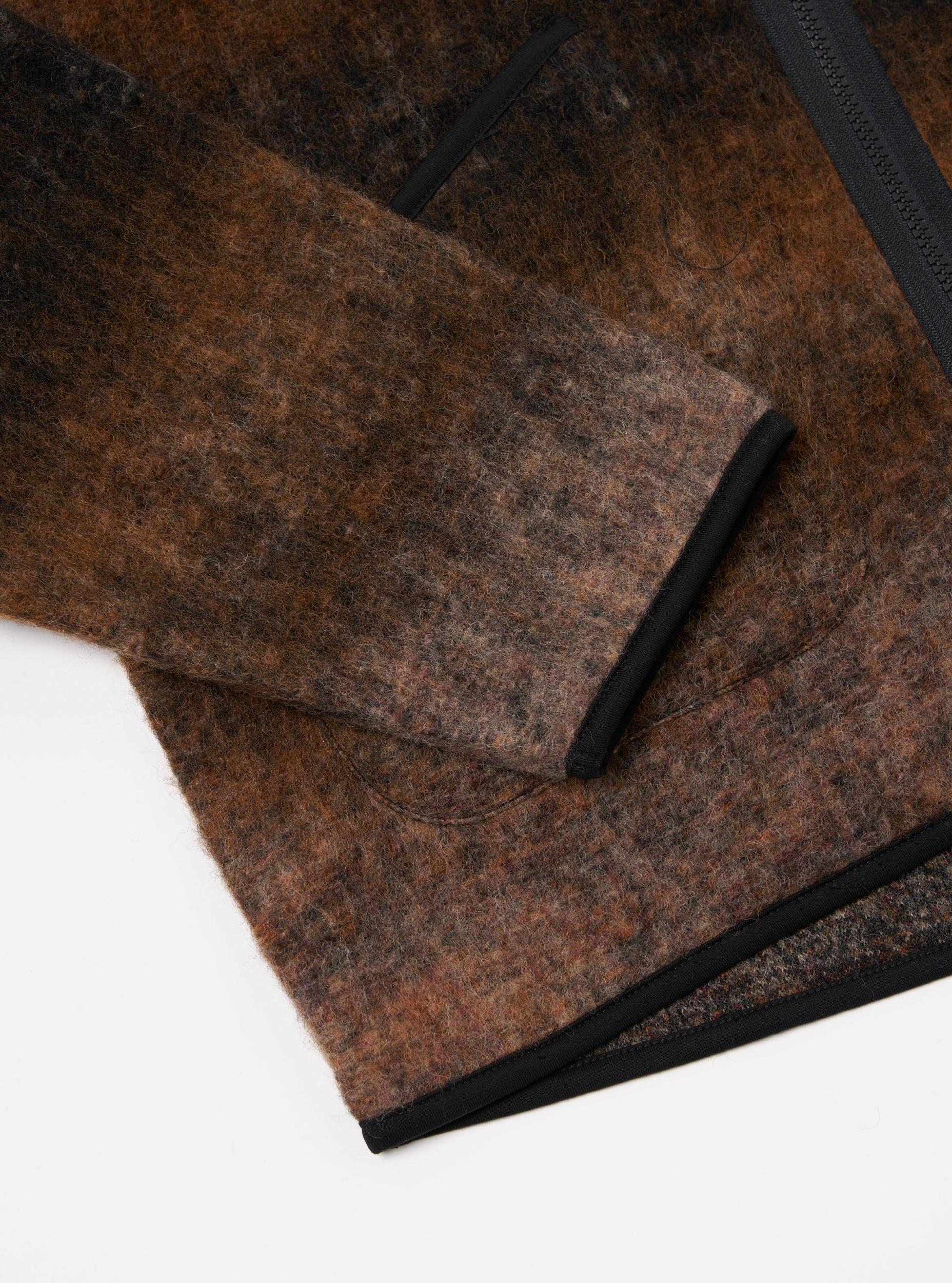 Universal Works Zip Liner Jacket in Brown Ombre Fleece Product Image