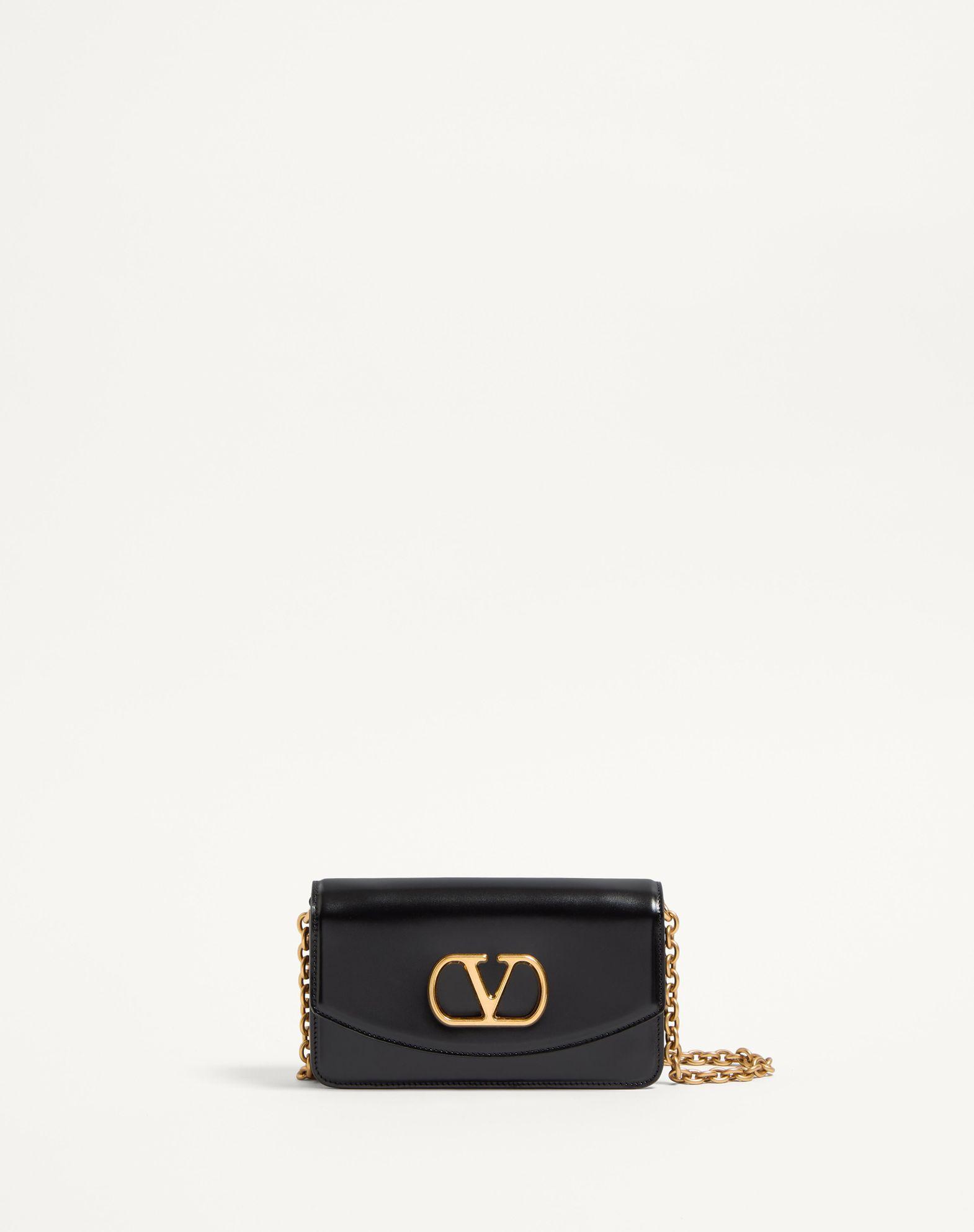 Valentino Garavani Vain Clutch Bag In Shiny Calfskin Product Image