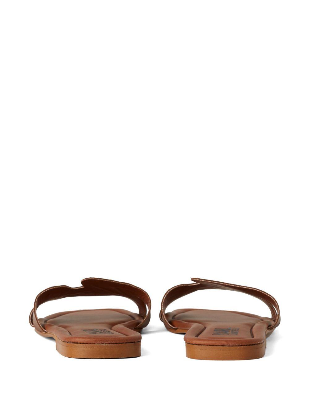 logo-embossed leather sandals Product Image