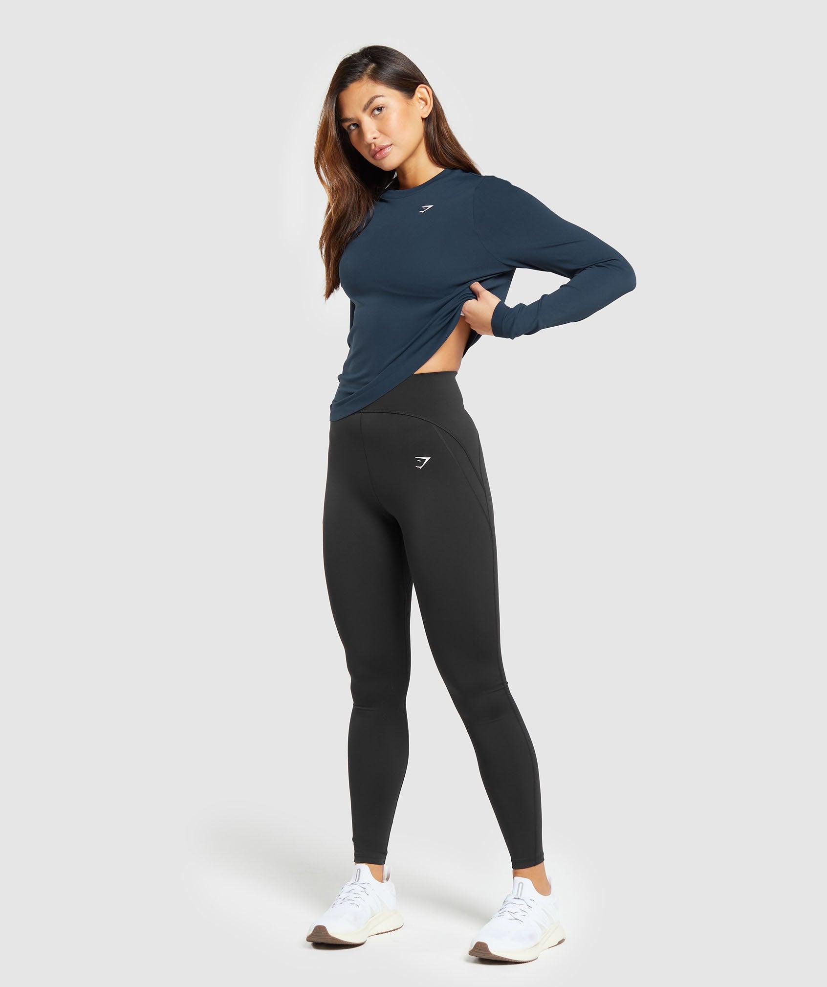 Gymshark Everyday Seamless Long Sleeve Top - Navy Female Product Image