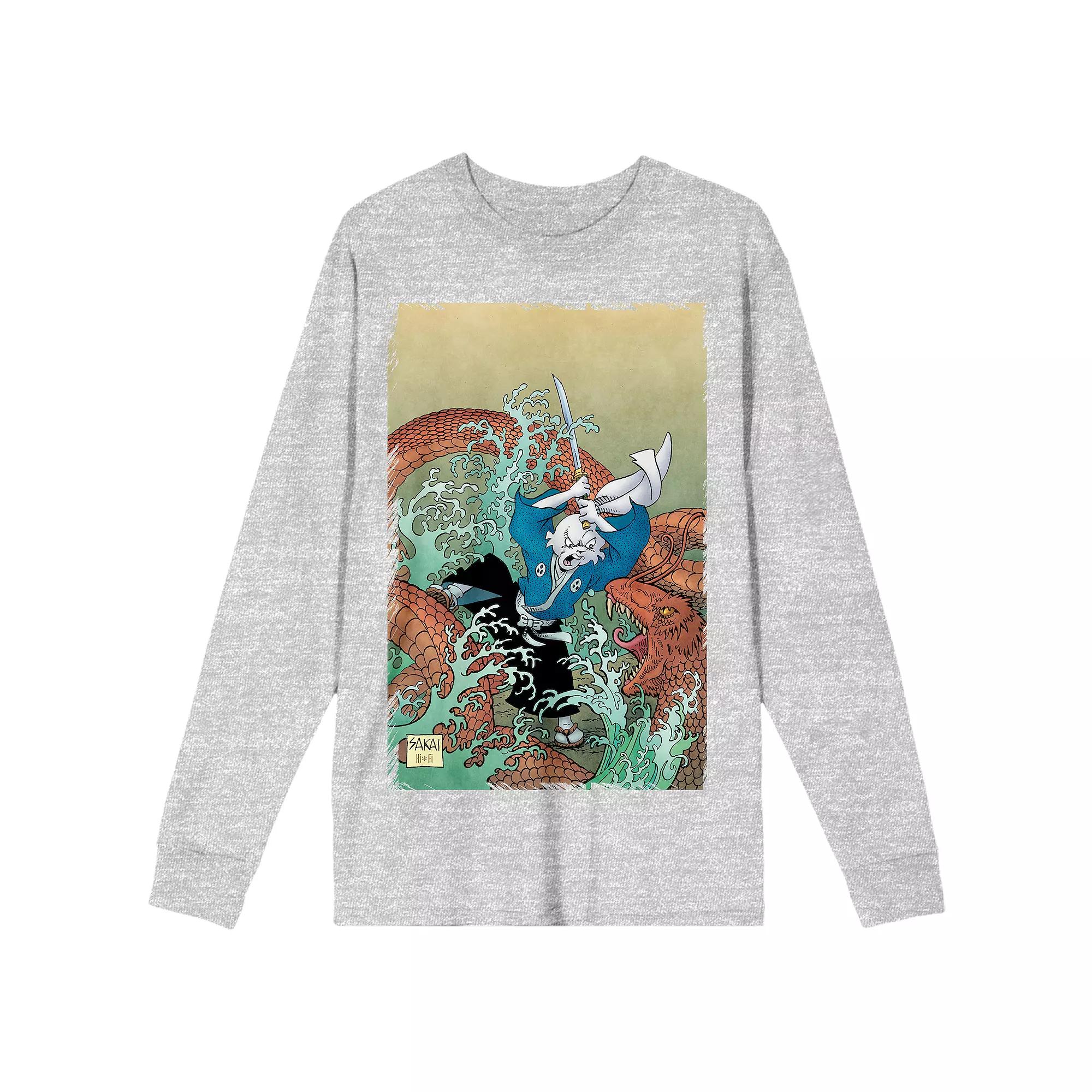 Men's Usagi Yojimbo Miyamoto Usagi Sea Dragon Long Sleeve Graphic Tee,  Product Image