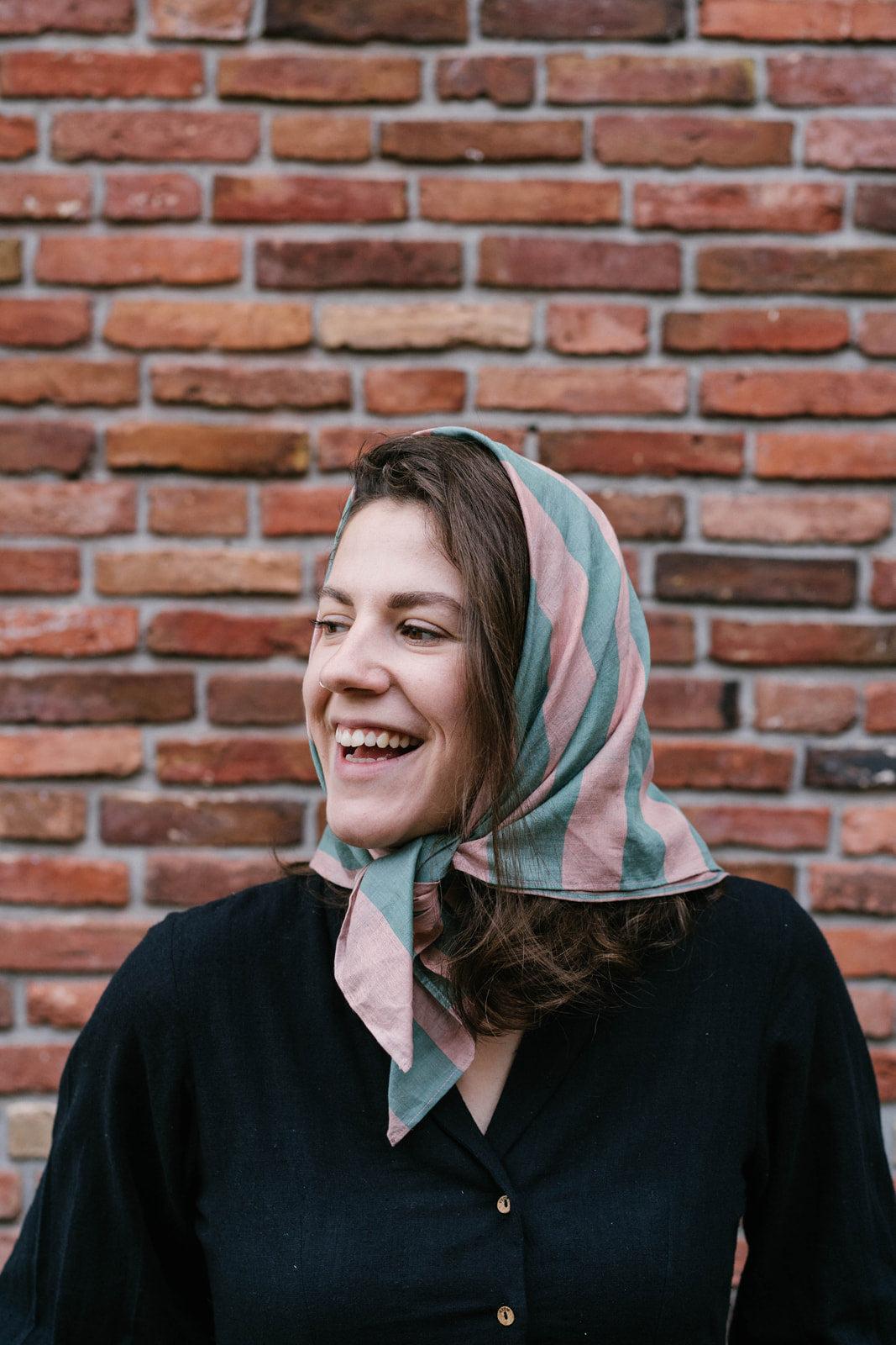 Candy striped cotton bandana Product Image