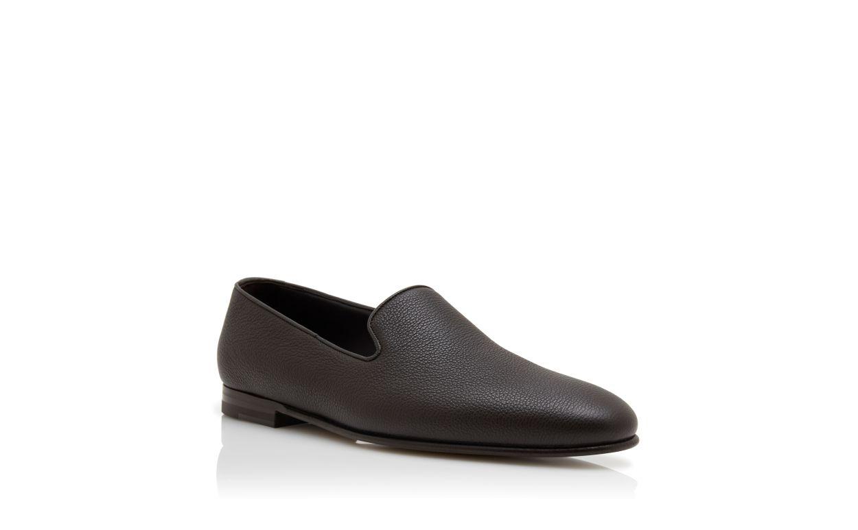 MARIO Dark Brown Calf Leather Loafers Product Image