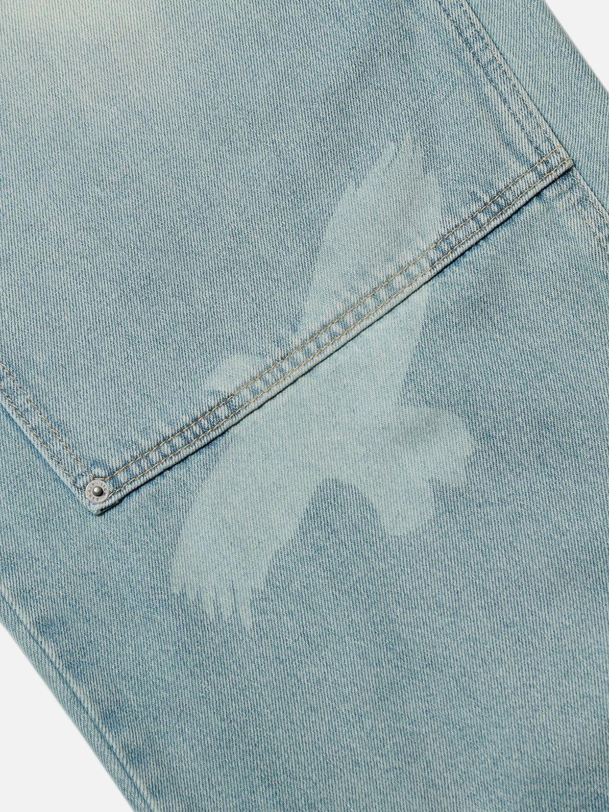 Aelfric Eden Pigeon Graphic Baaggy Jeans Product Image