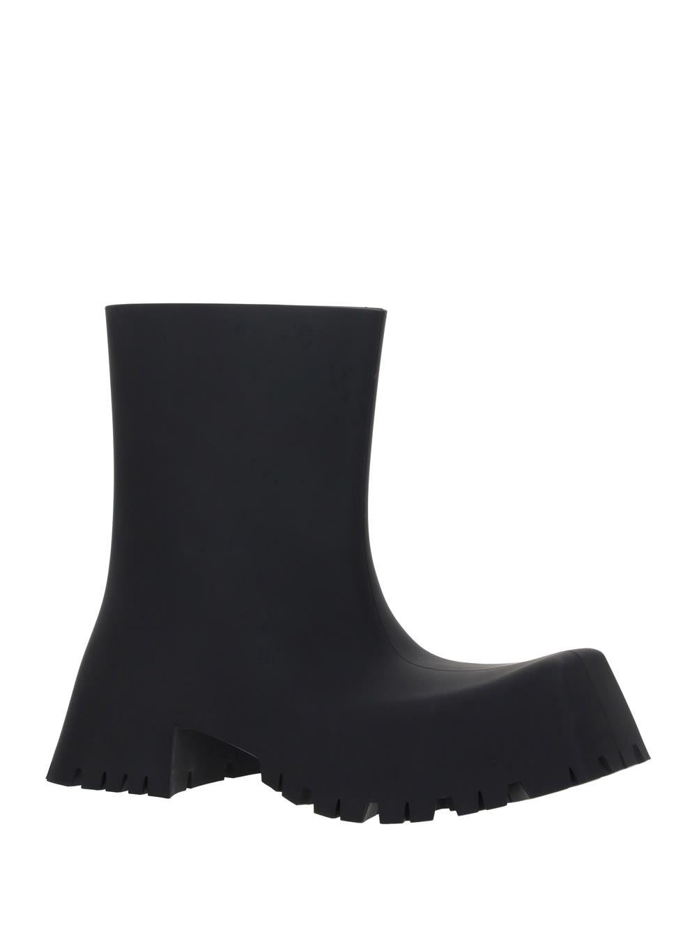 BALENCIAGA Trooper Rubber Ankle Boots In Black Product Image