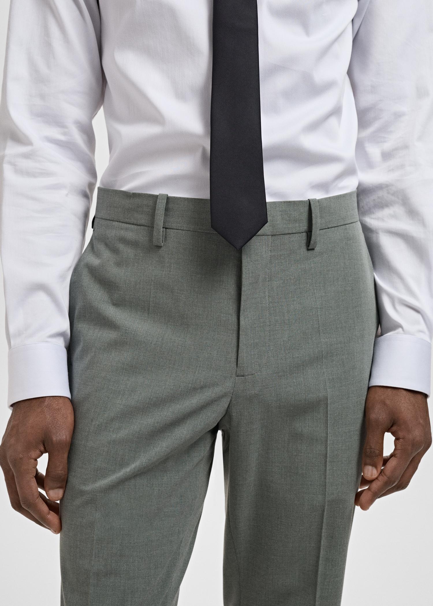 Stretch fabric super slim-fit suit trousers - Men | MANGO USA Product Image