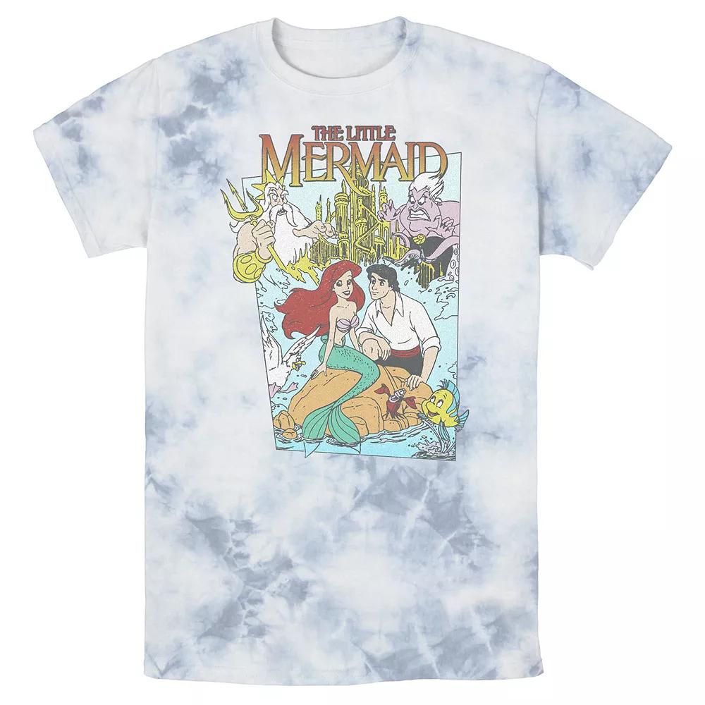 Men's Disney The Little Mermaid Vintage Cover Bomabrd Wash Tee,  Product Image