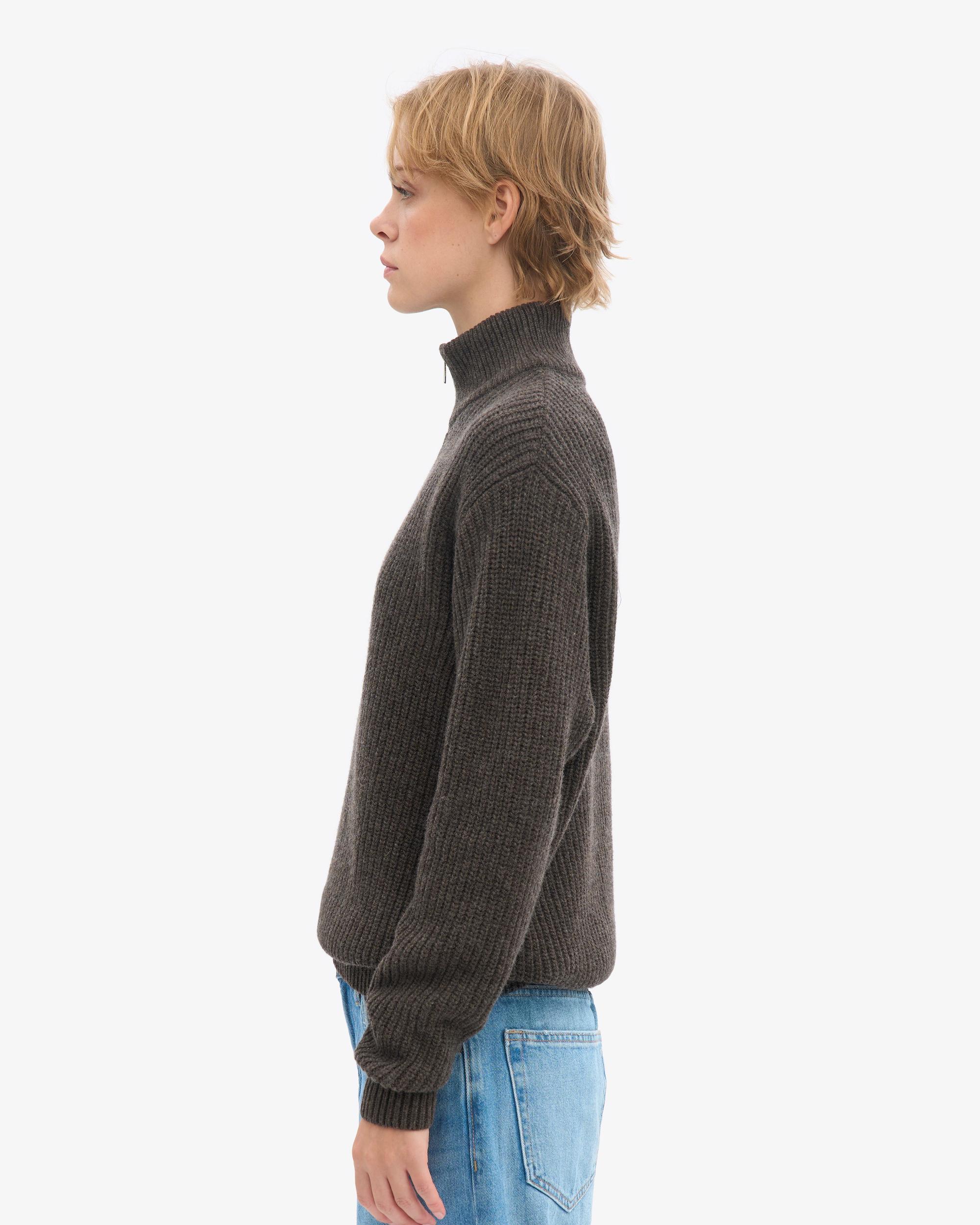 Merino Quarter Zip - Oxblood Red Product Image