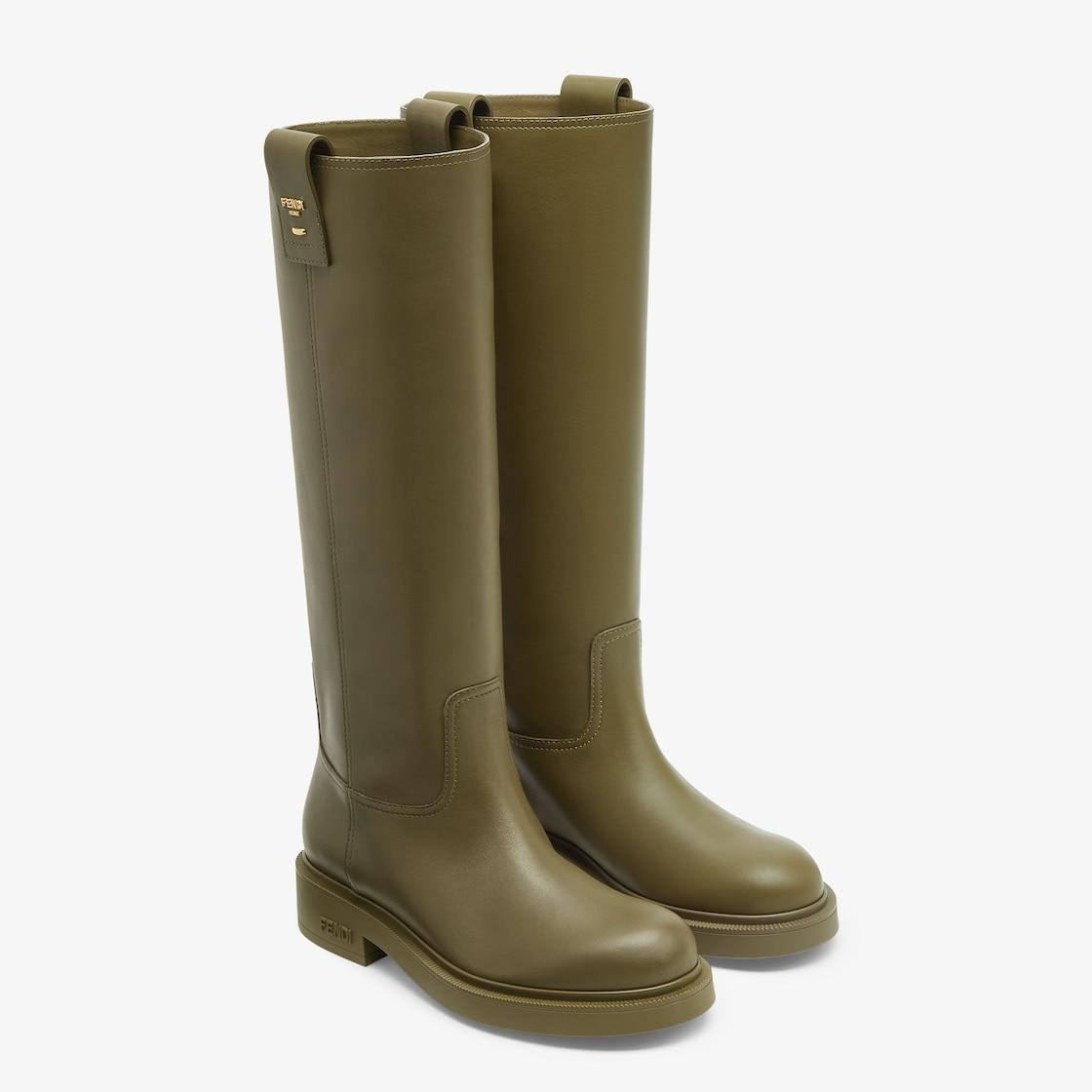 Fendi FiloGreen leather boots Product Image