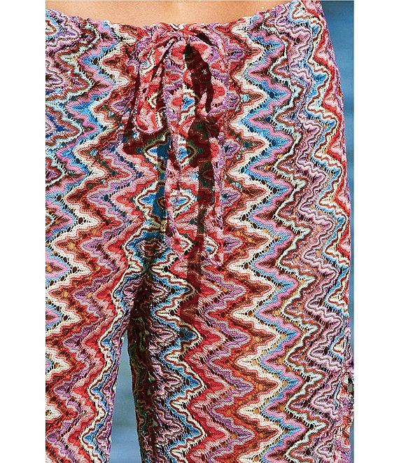 Becca By Rebecca Virtue Sundown Multi Color Split Leg Swim Cover-Up Pants Product Image