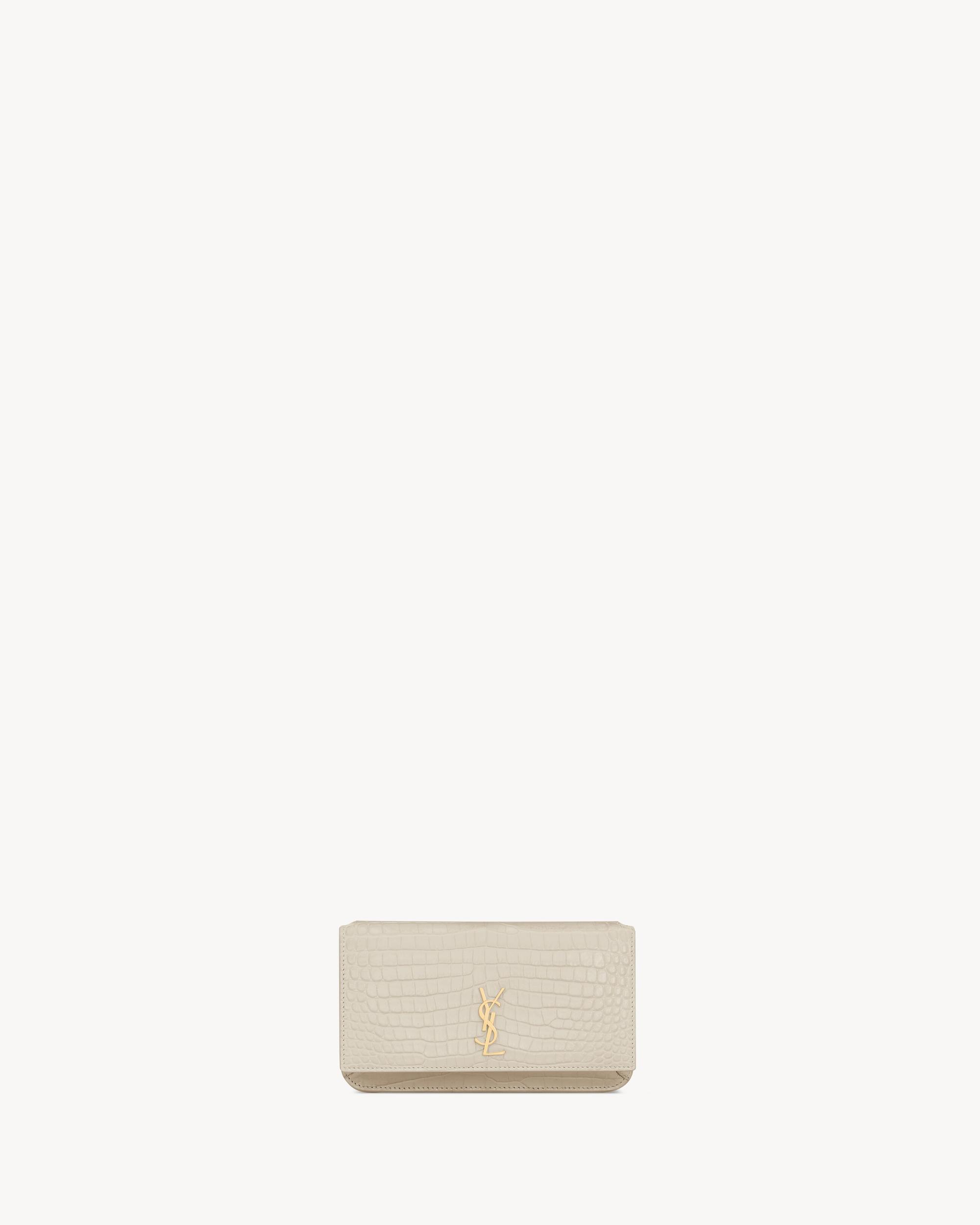UPTOWN CHAIN WALLET IN GRAIN DE POUDRE EMBOSSED LEATHER Product Image