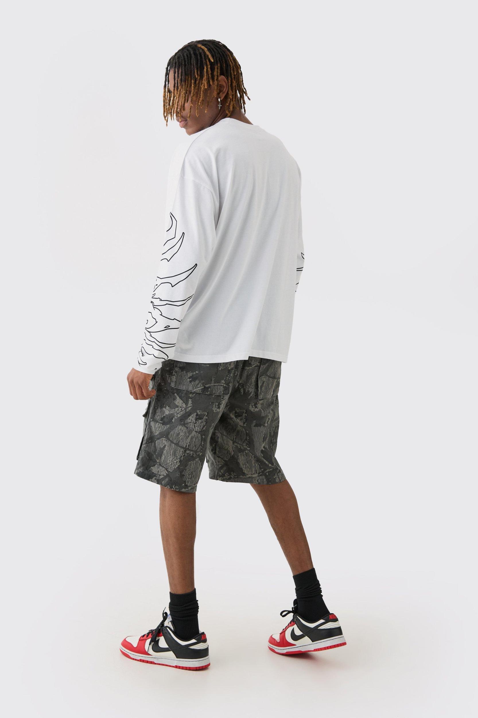 Tall Graphic Long Sleeve T-Shirt | boohooMAN USA Product Image