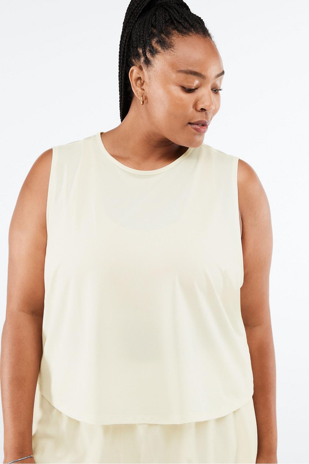 Fabletics Teagan Muscle Tank Womens white Size XL Product Image