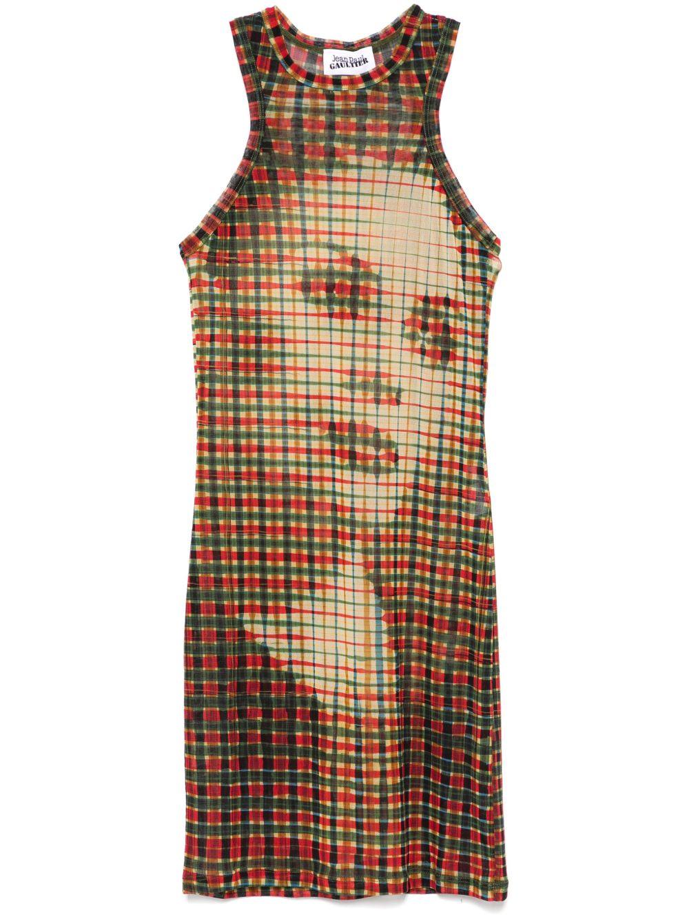 JEAN PAUL GAULTIER Graphic Print Dress In Brown Product Image