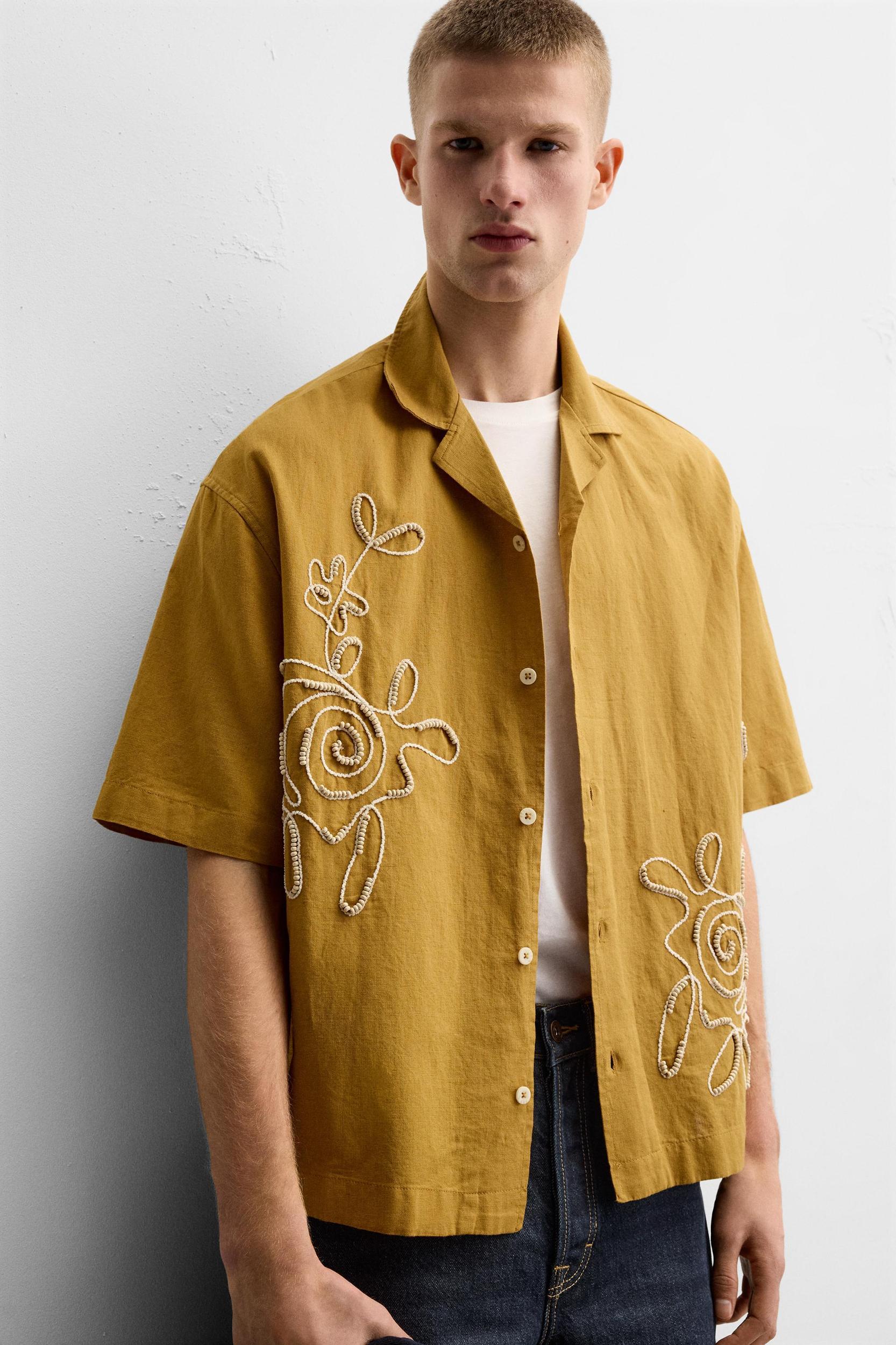 BEADED EMBROIDERY SHIRT Product Image